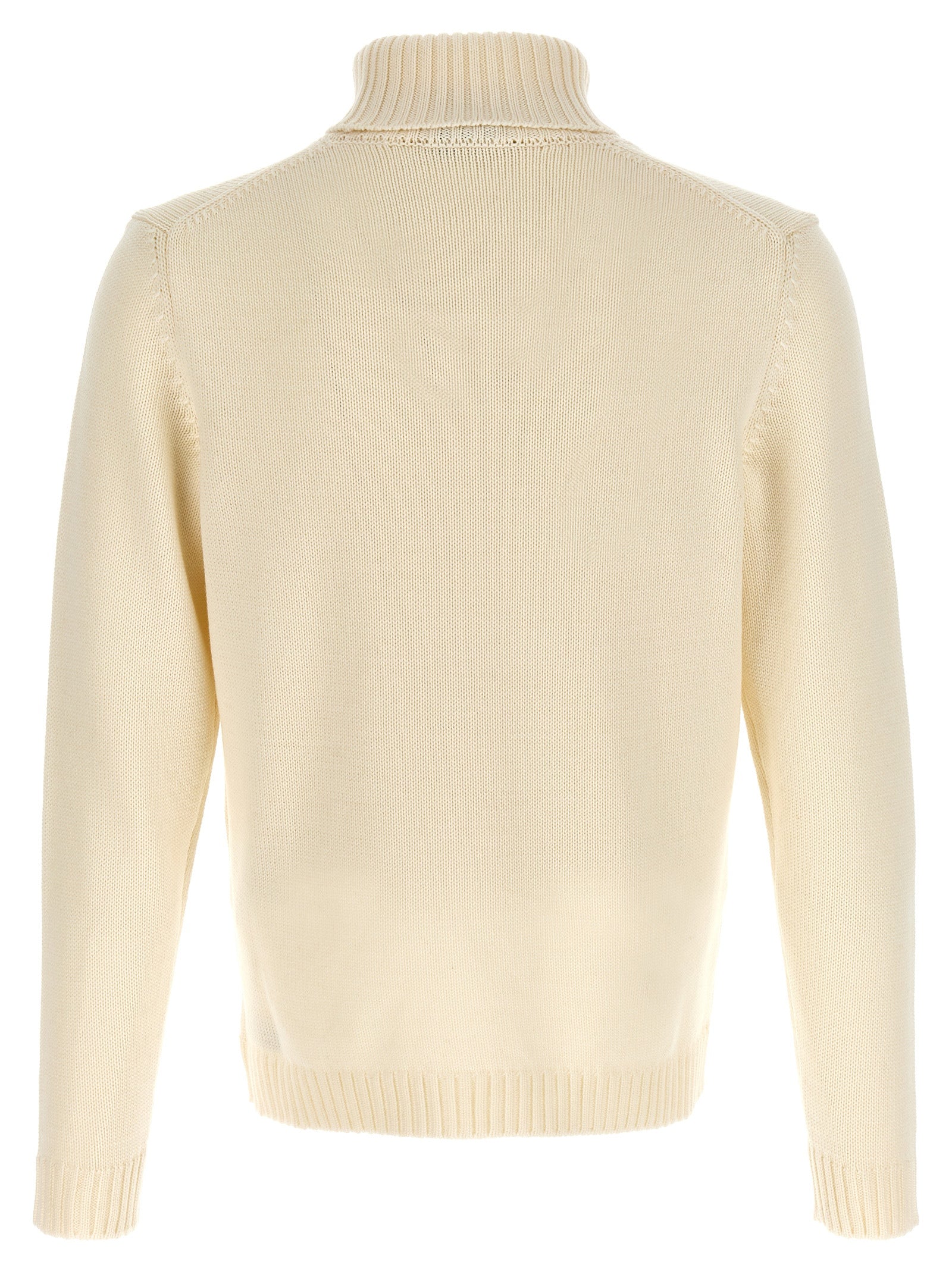 ZANONE Weiße Strickjacke aus reiner Schurwolle