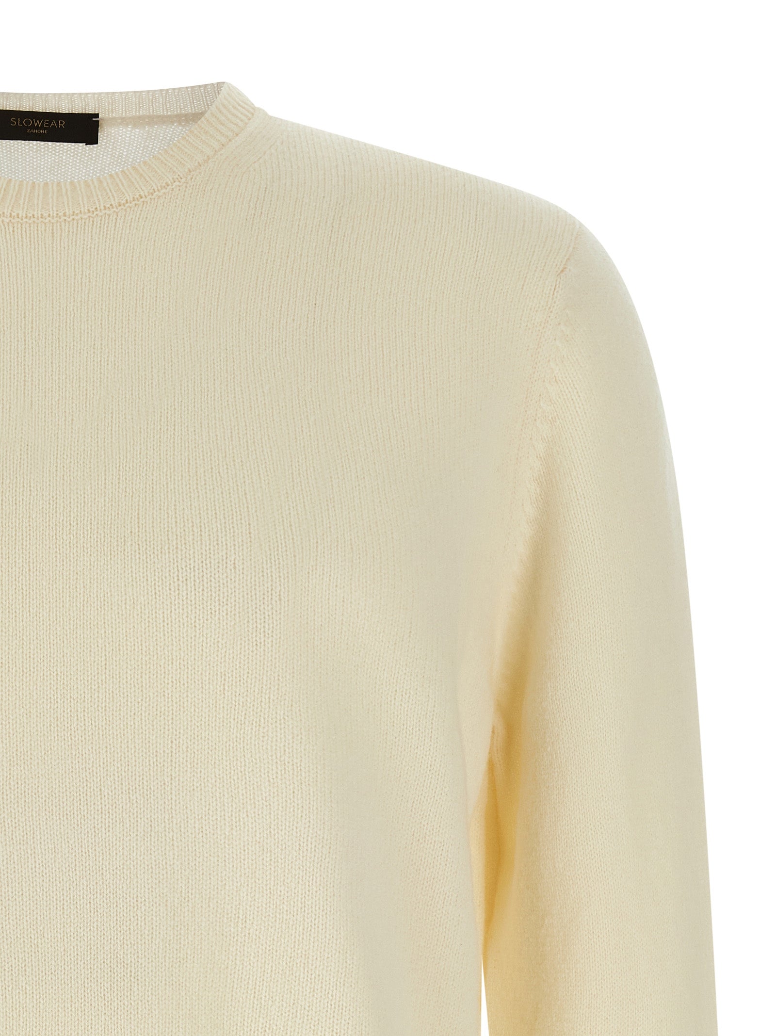 ZANONE Weiße Strickjacke aus reiner Schurwolle