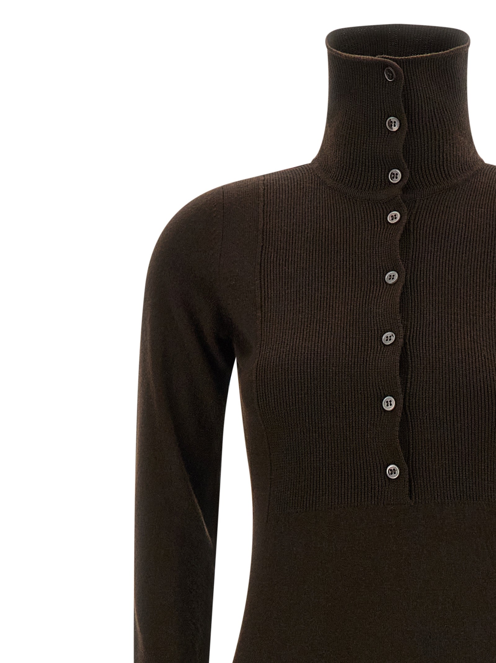 Tom Ford Braunes Kaschmir-Maxikleid