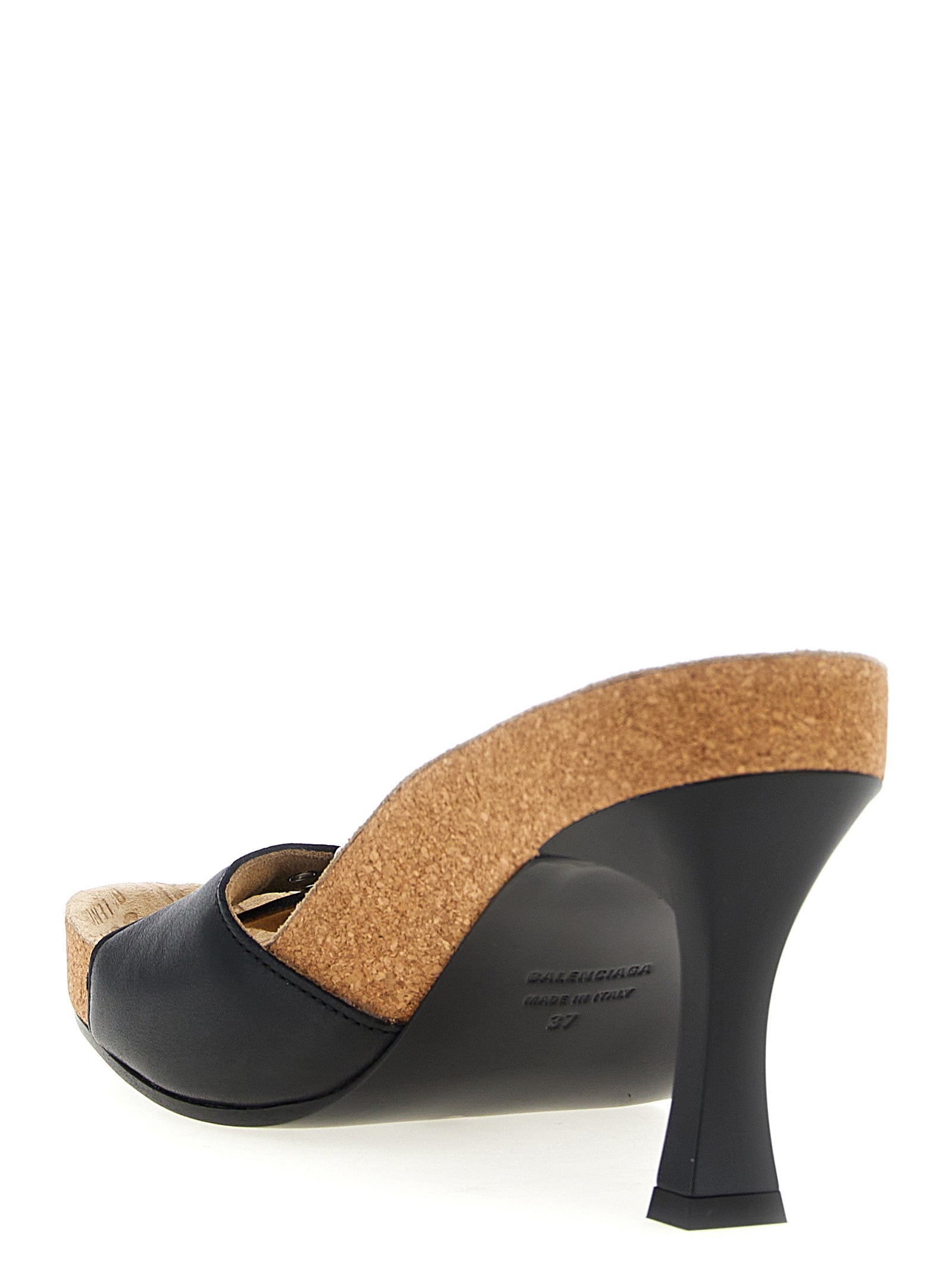 Balenciaga Schwarze Stiletto-Sandalen aus Kalbsleder