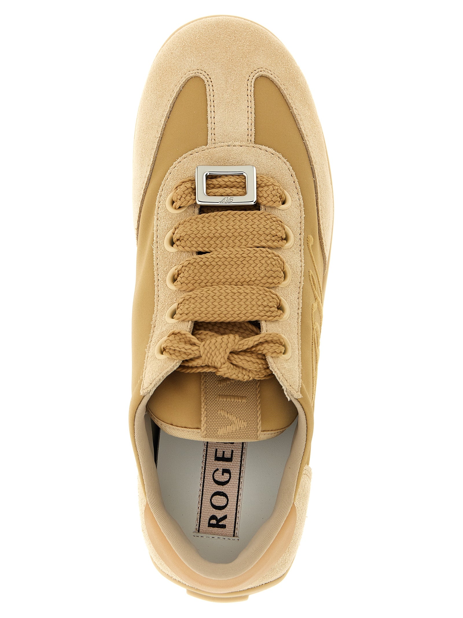 Roger Vivier Beige Kalbsleder High-Top-Sneaker