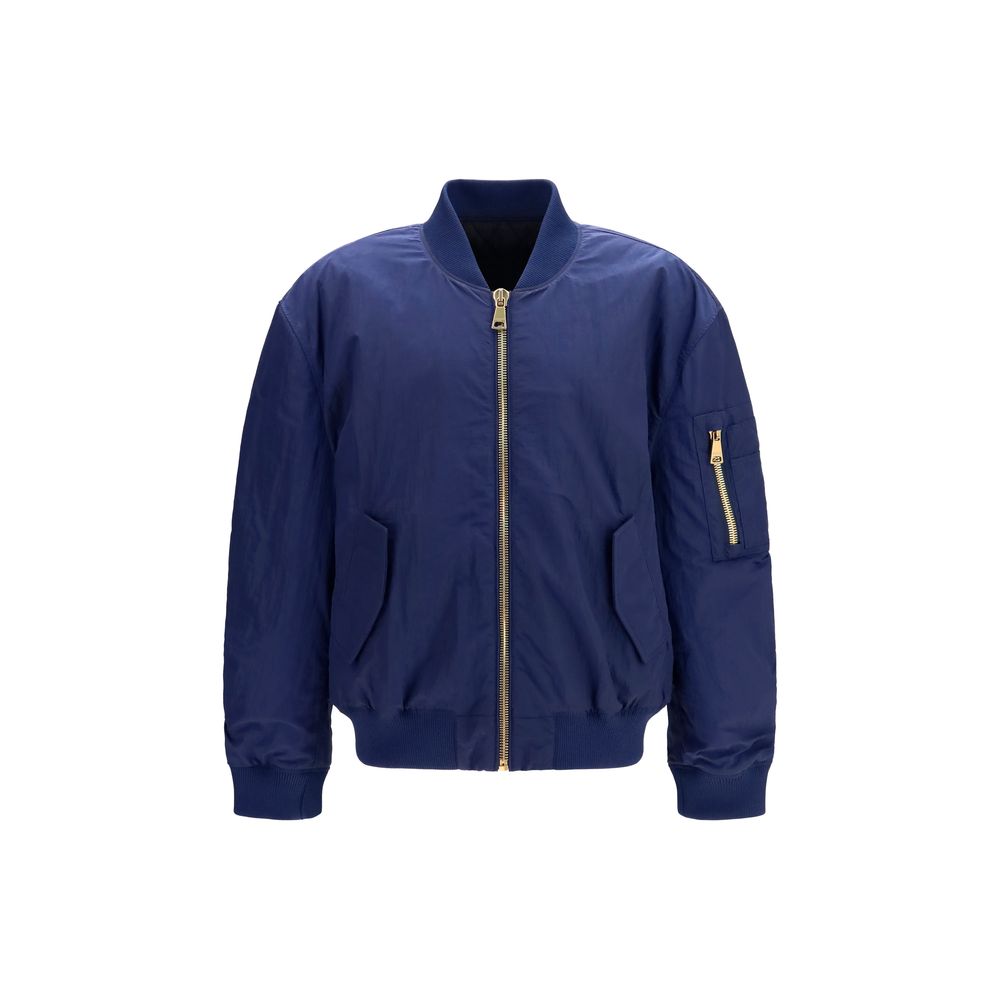 Balmain Blauer Bomber aus Polyamid