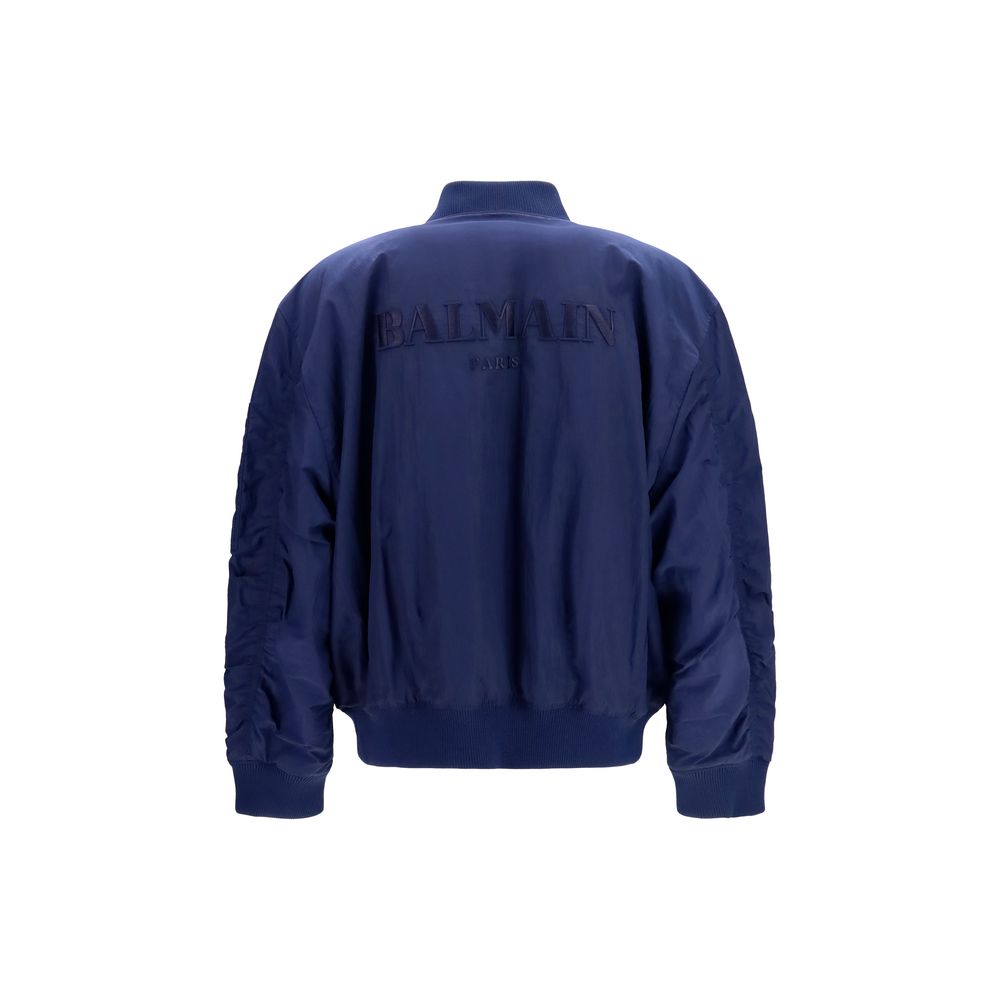 Balmain Blauer Bomber aus Polyamid