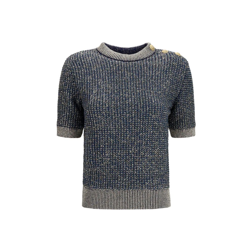 Balmain Blaues Polyamid-Sweatshirt