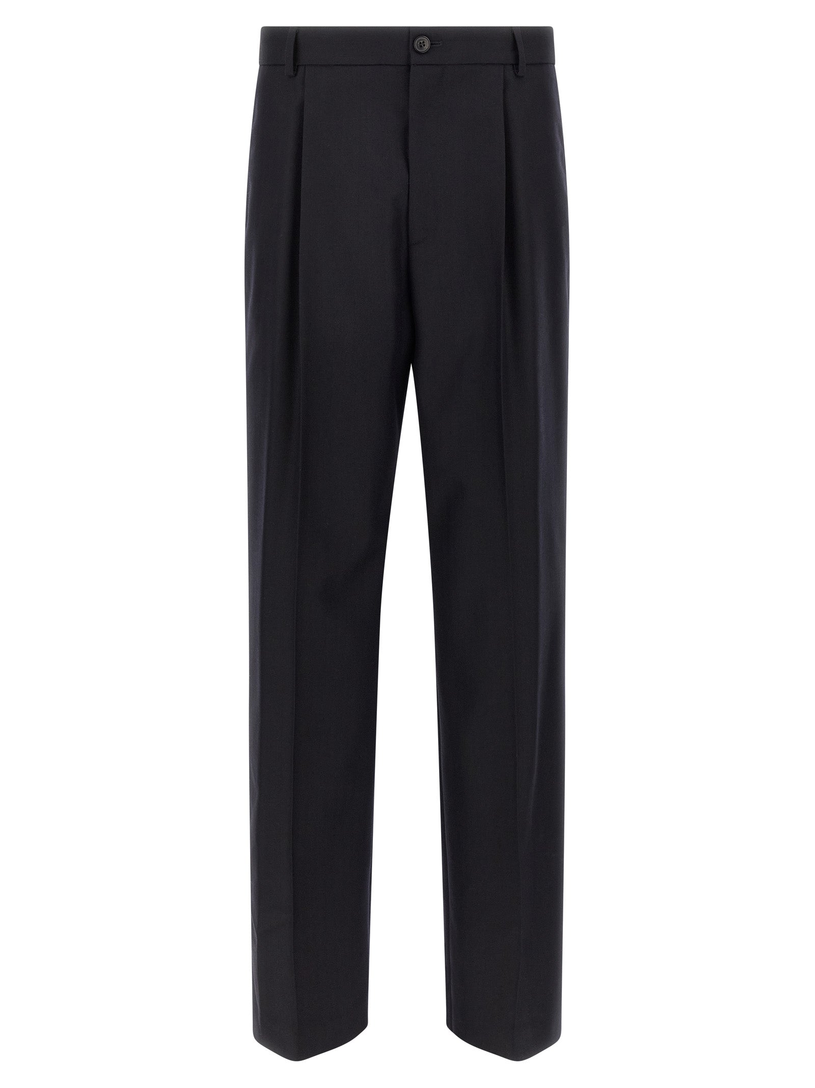 Dries Van Noten Elegante blaue Woll-Hose