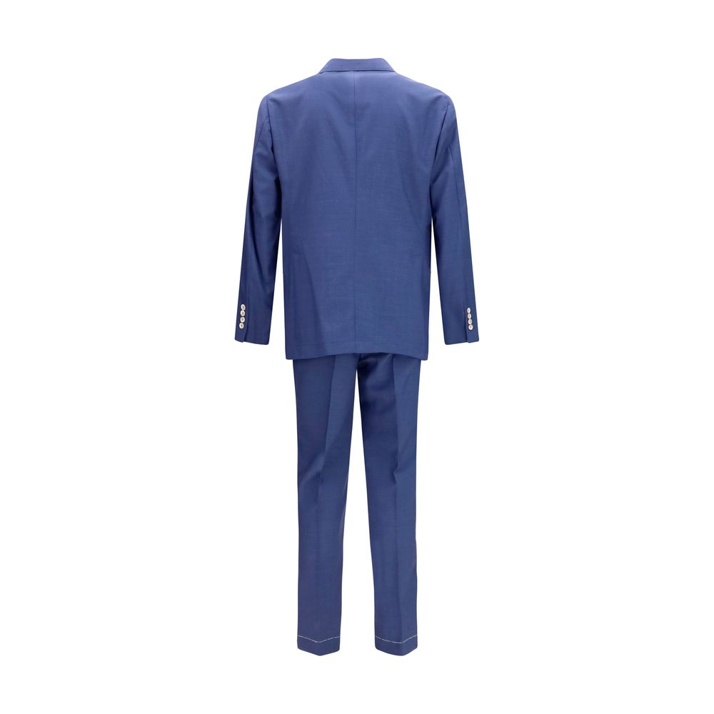 Brunello Cucinelli Blauer Wollanzug Oves Aries Zweiteiler