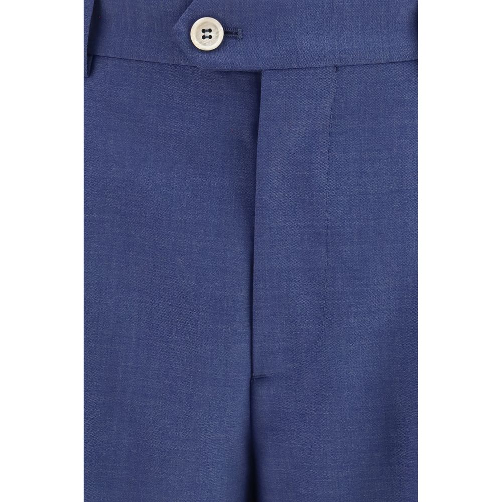 Brunello Cucinelli Blauer Wollanzug Oves Aries Zweiteiler