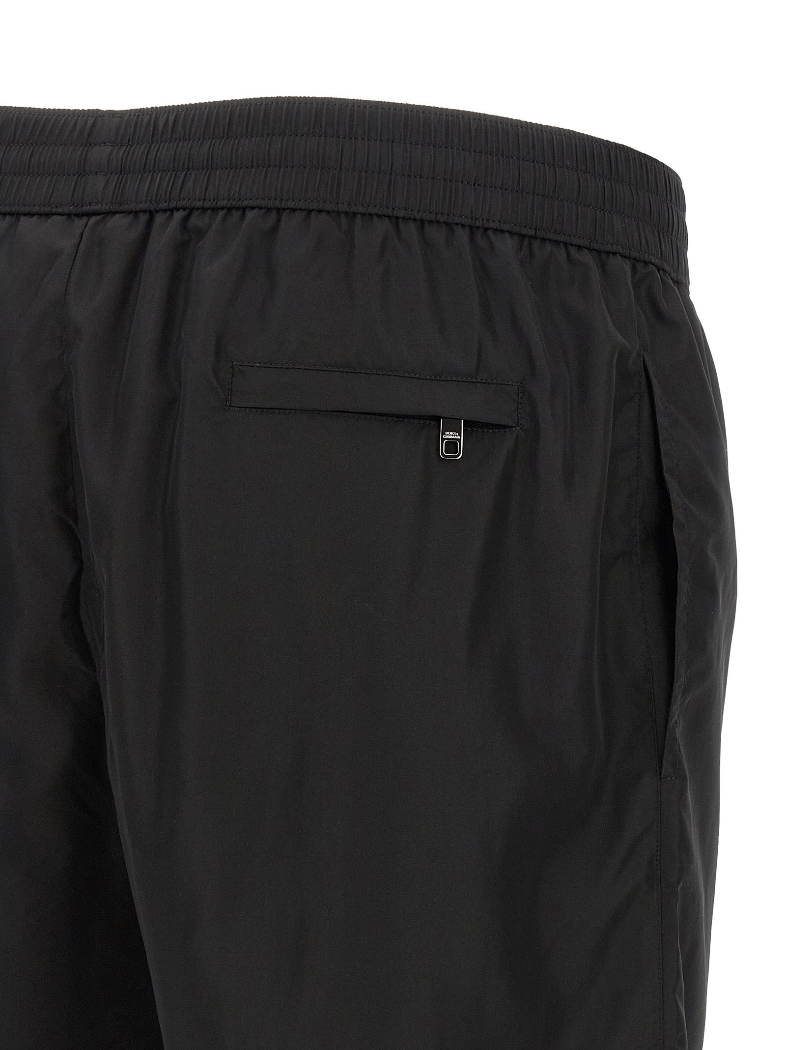 Dolce & Gabbana Schwarze Badeshorts aus Polyamid