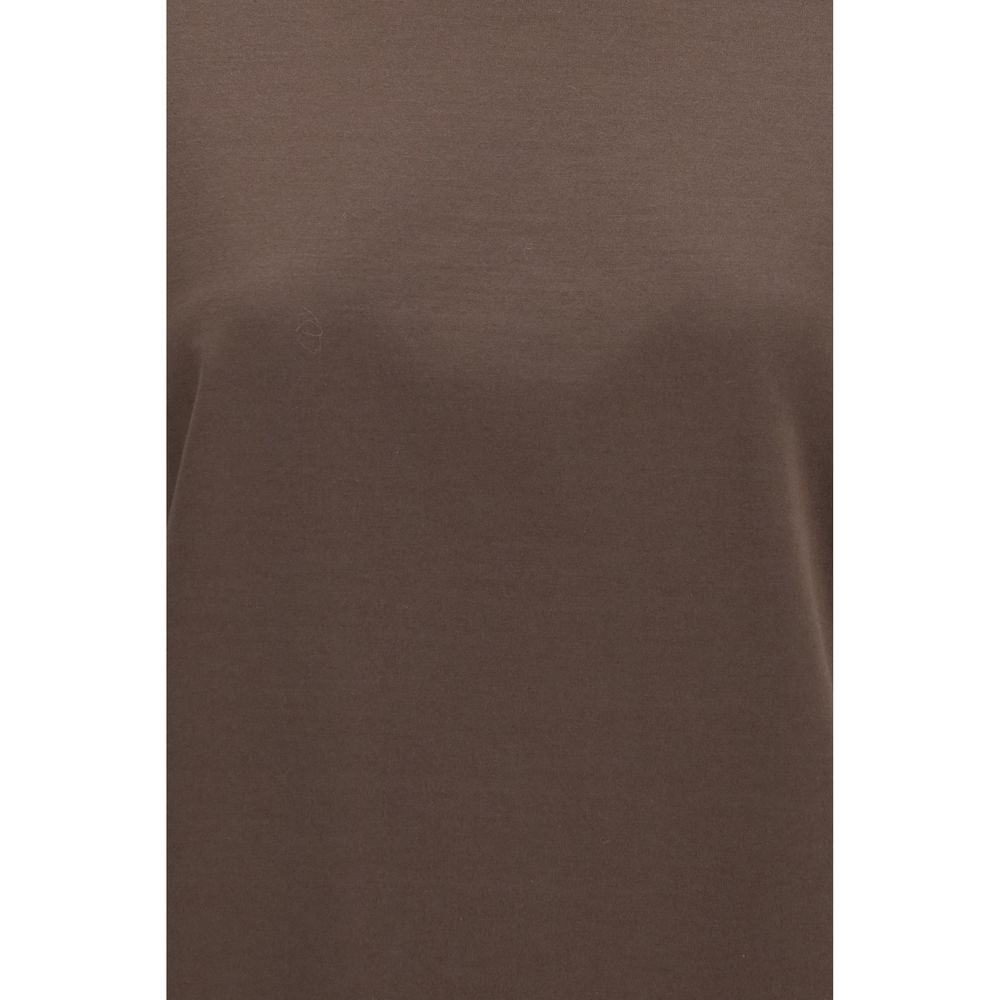 Brunello Cucinelli Braunes Baumwoll-T-Shirt