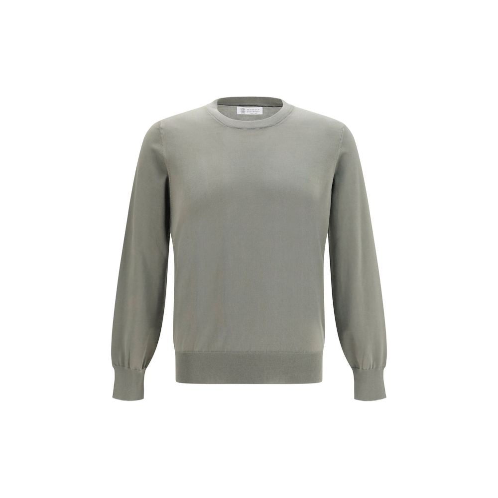 Brunello Cucinelli Zweifarbiger Baumwollpullover