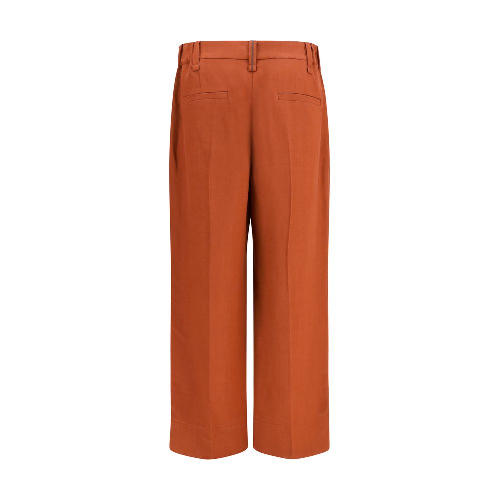 Brunello Cucinelli Braune Viskose-Freizeithose