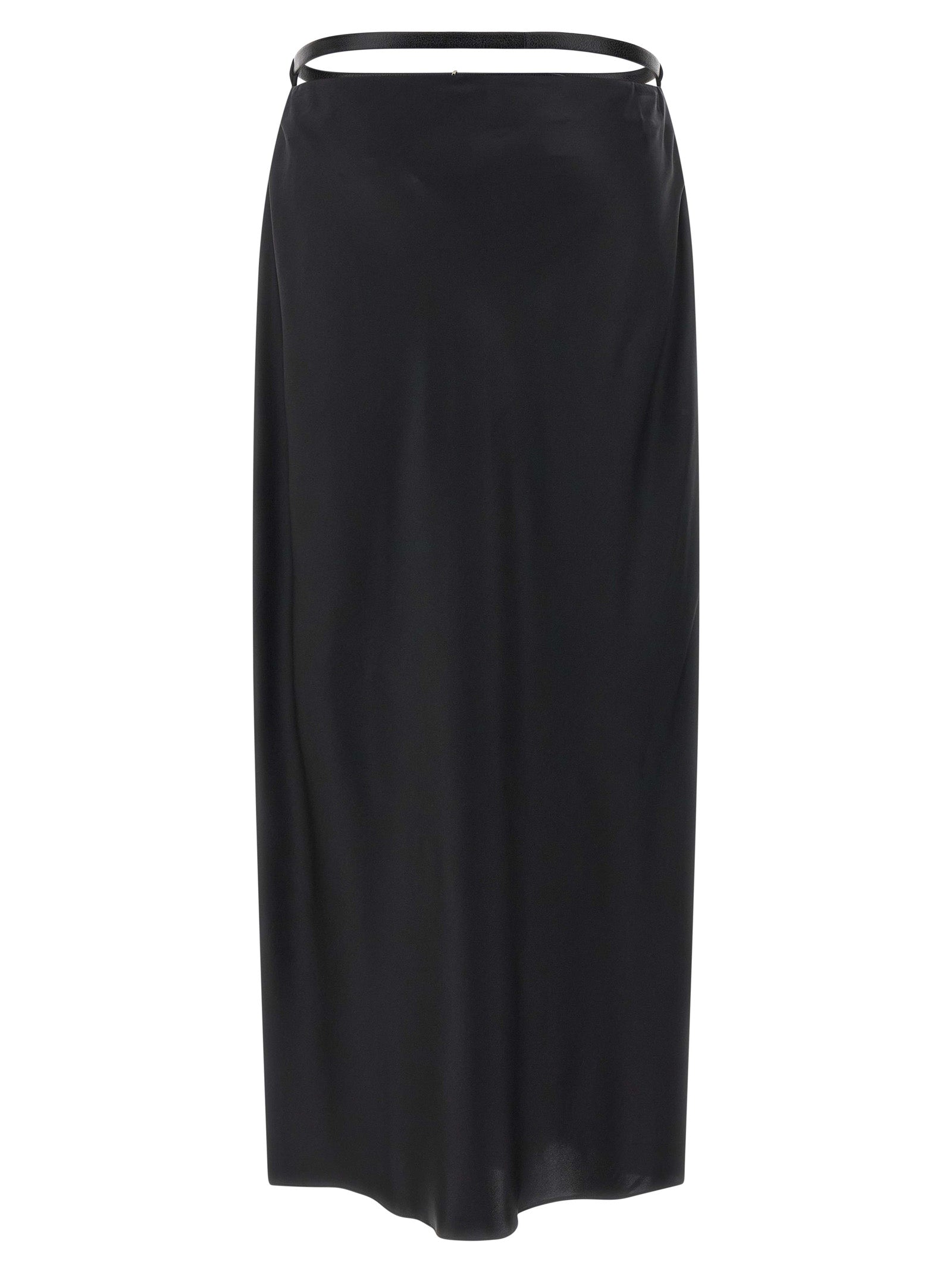 Tom Ford Schwarzer Seiden-Midirock