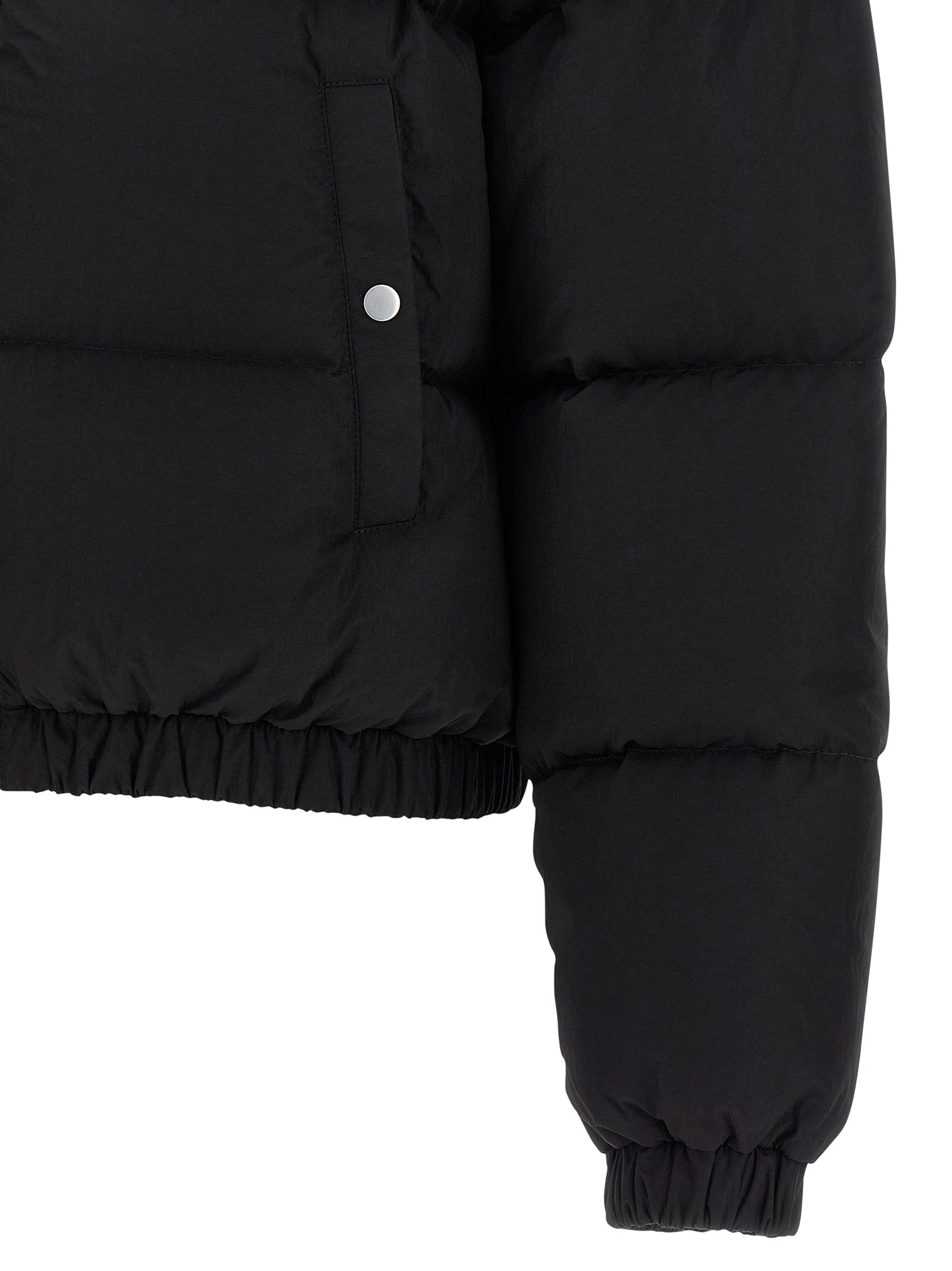 IENKI IENKI Schwarze Nylon-Jacke in voller Länge