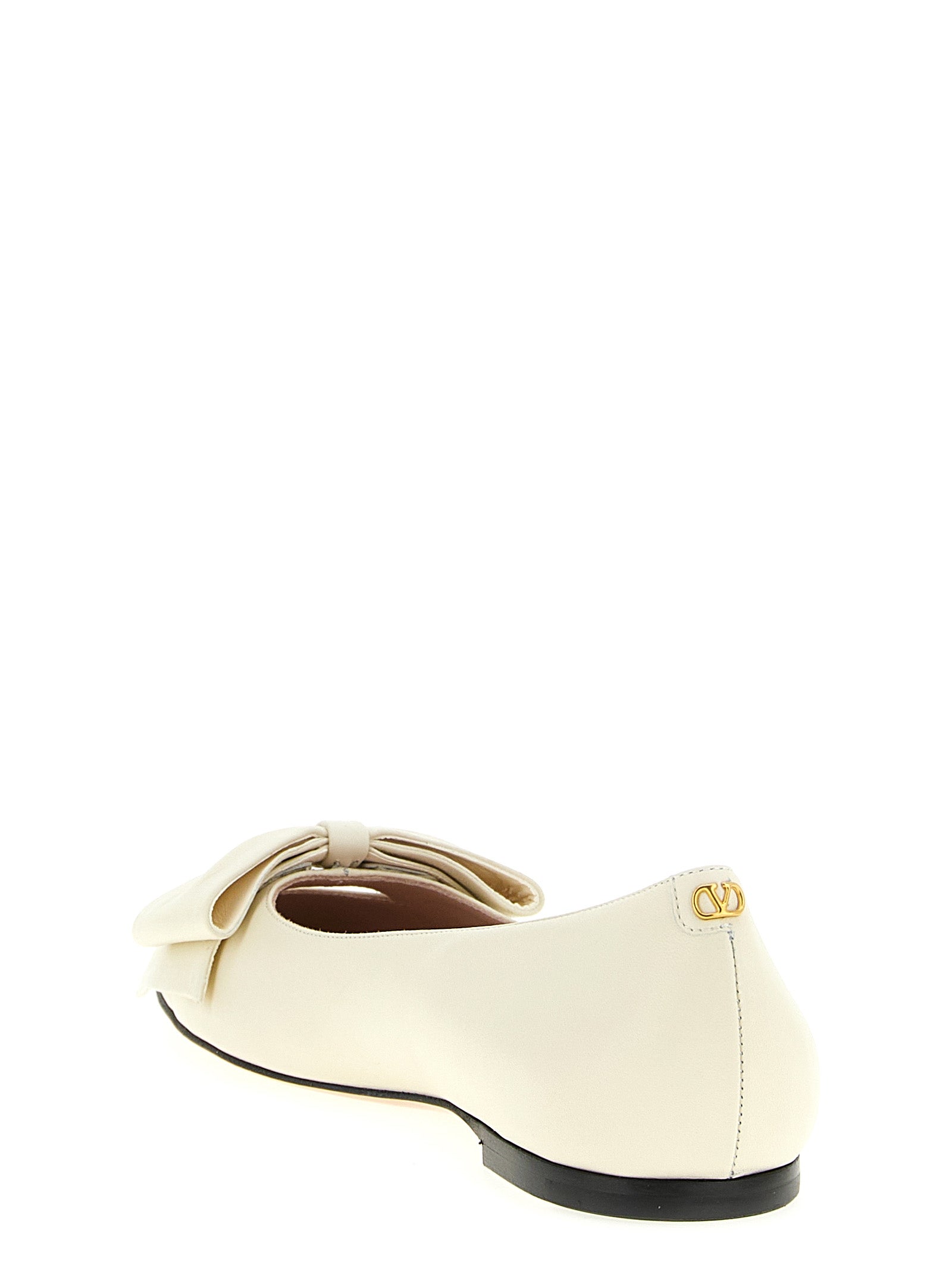 Valentino Garavani Weiße Ballerinas aus Leder