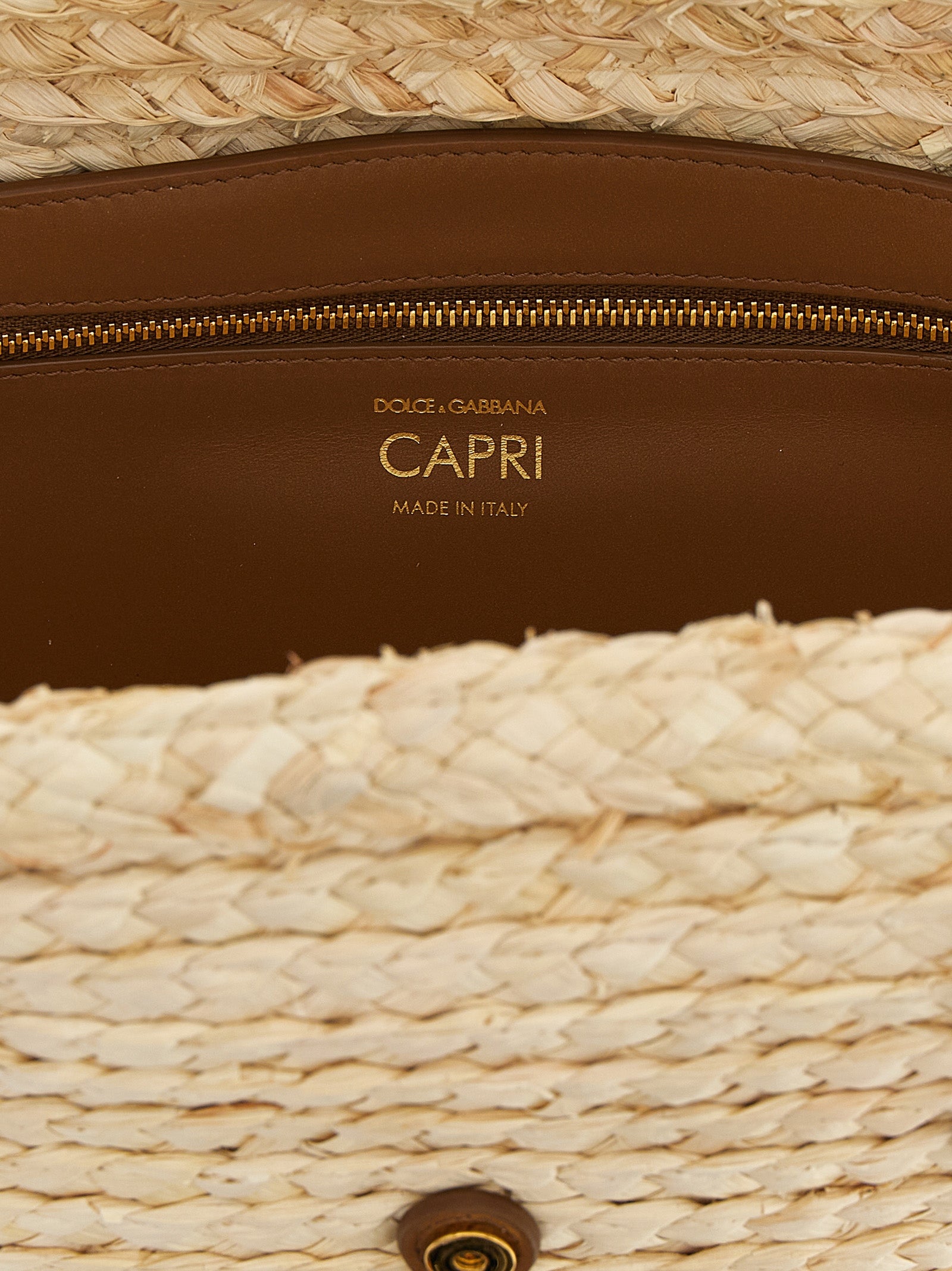 Dolce & Gabbana Beige Kork Schultertasche