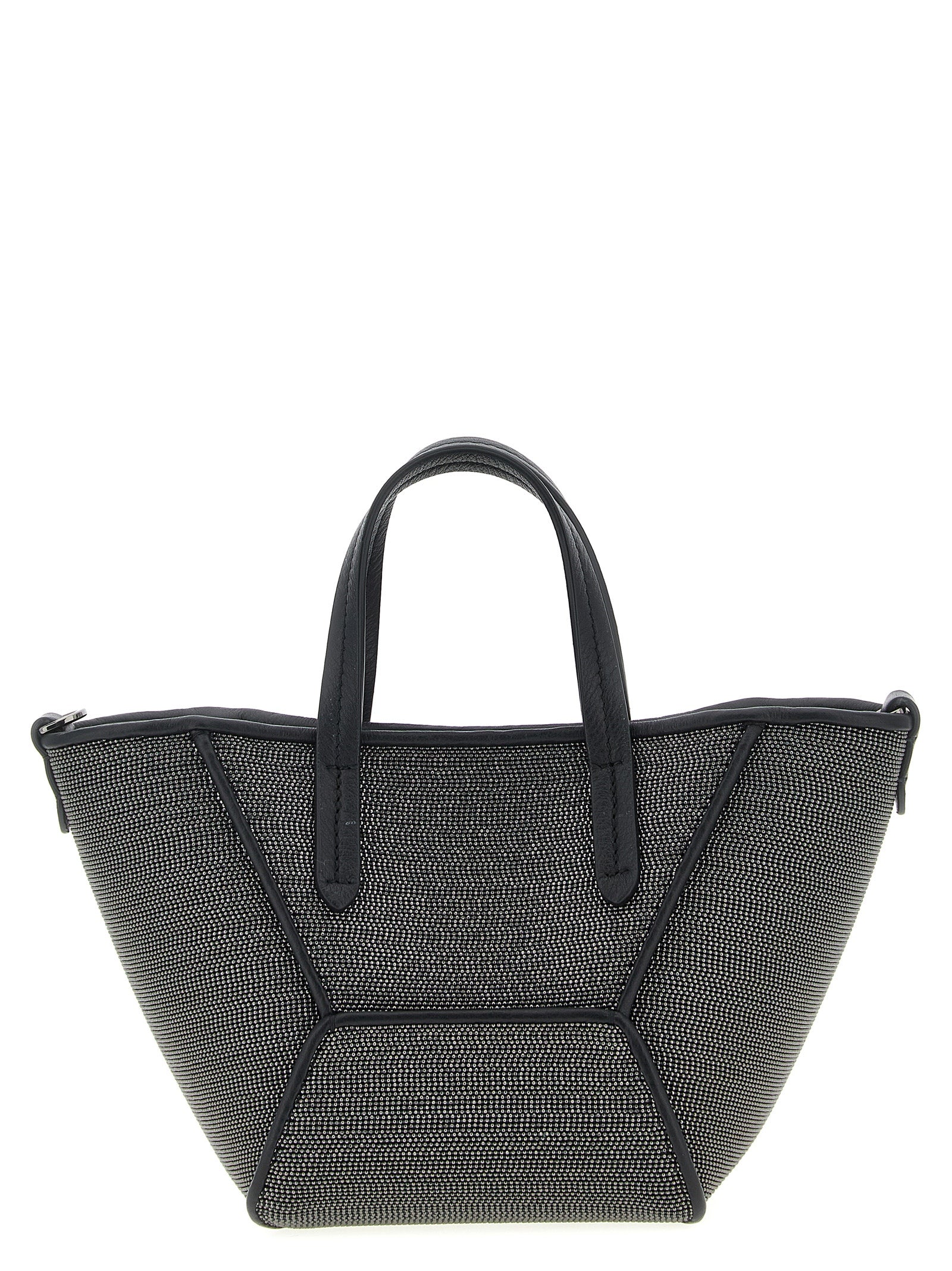 Brunello Cucinelli Schwarze Handtasche aus Messing