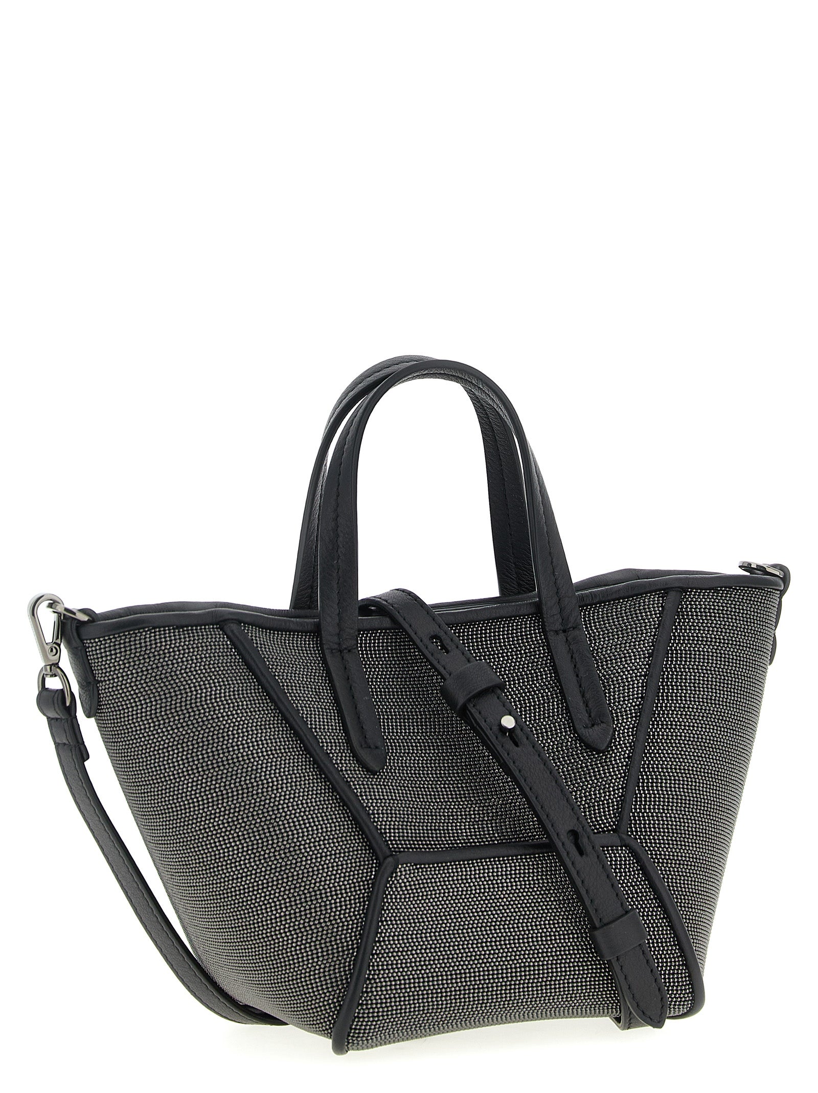 Brunello Cucinelli Schwarze Handtasche aus Messing