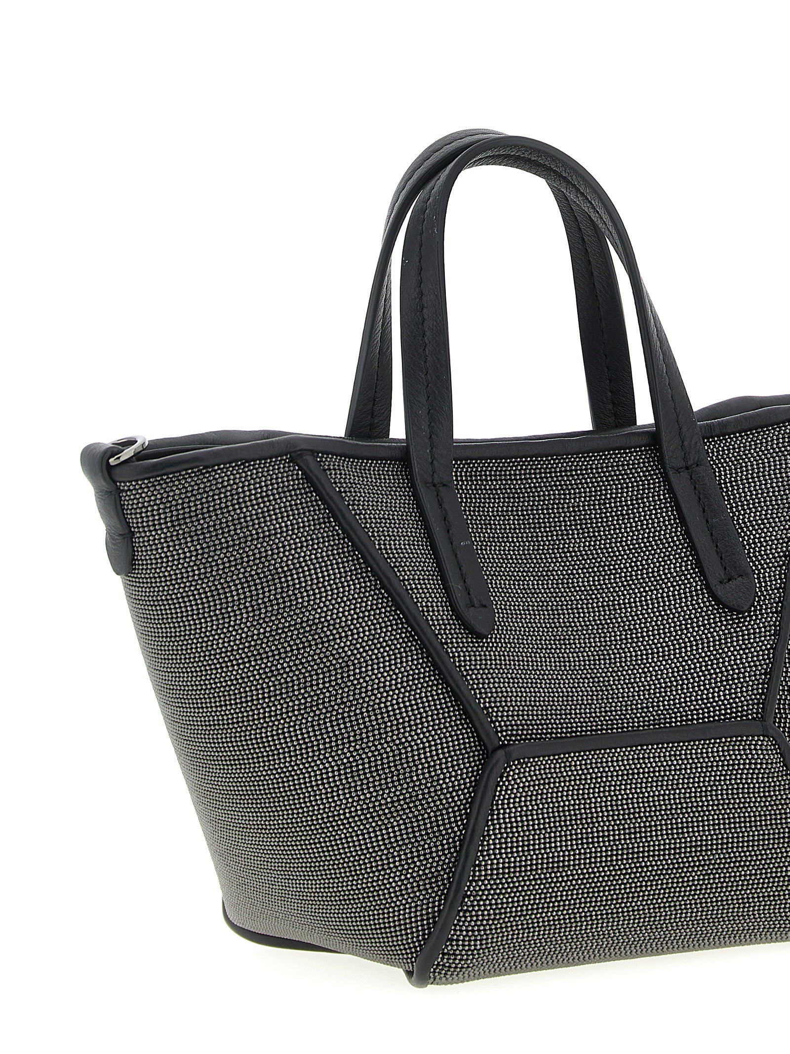 Brunello Cucinelli Schwarze Handtasche aus Messing