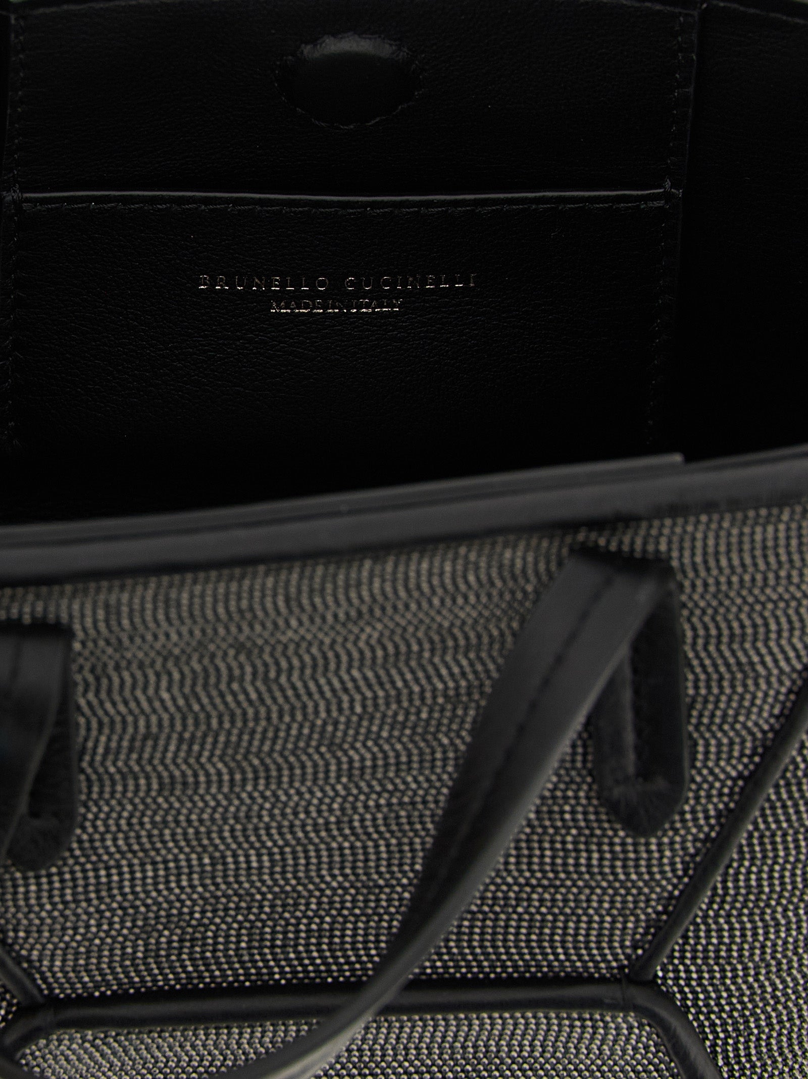 Brunello Cucinelli Schwarze Handtasche aus Messing