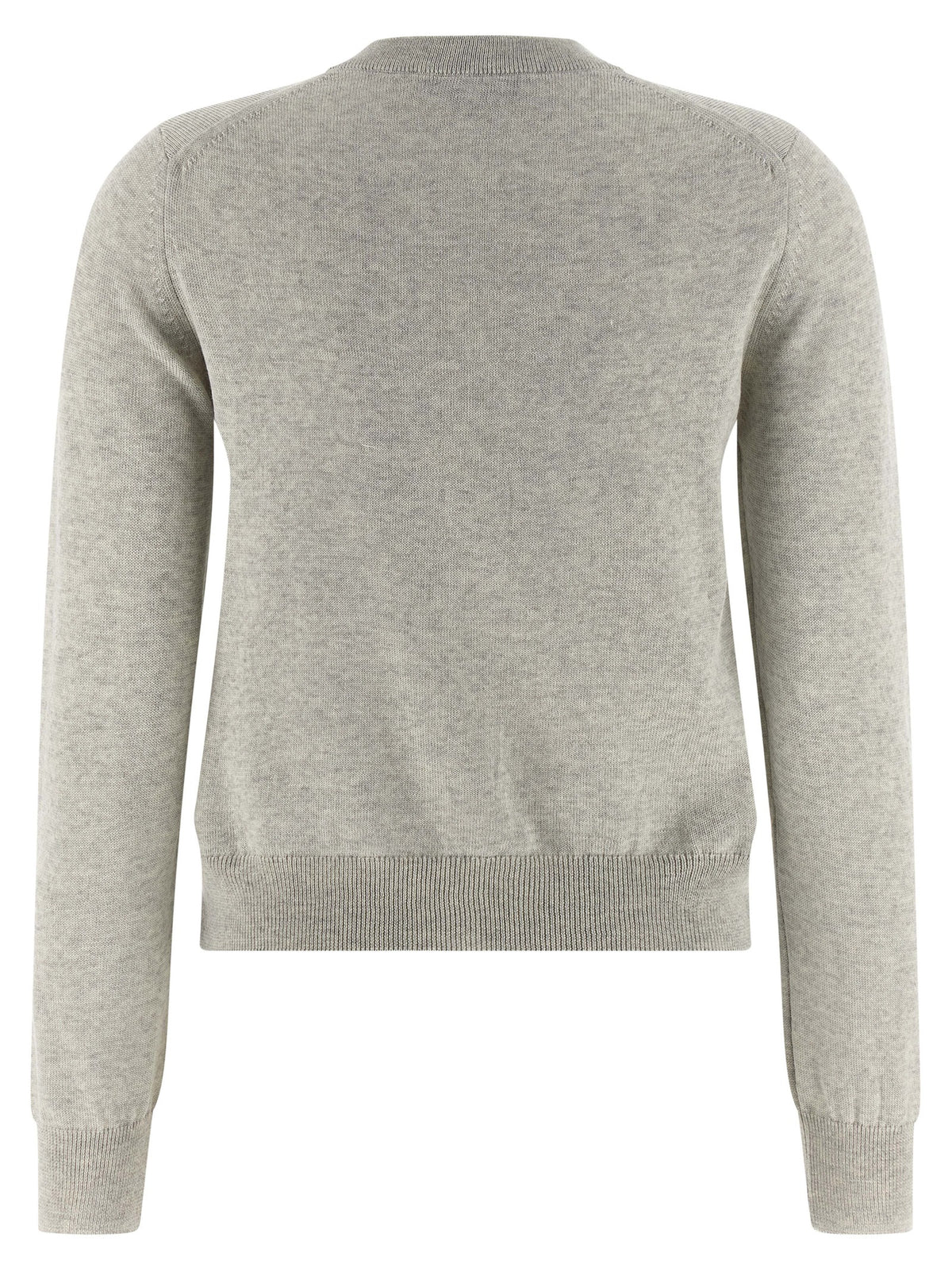 Maison Kitsuné Grauer Cardigan aus reiner Schurwolle
