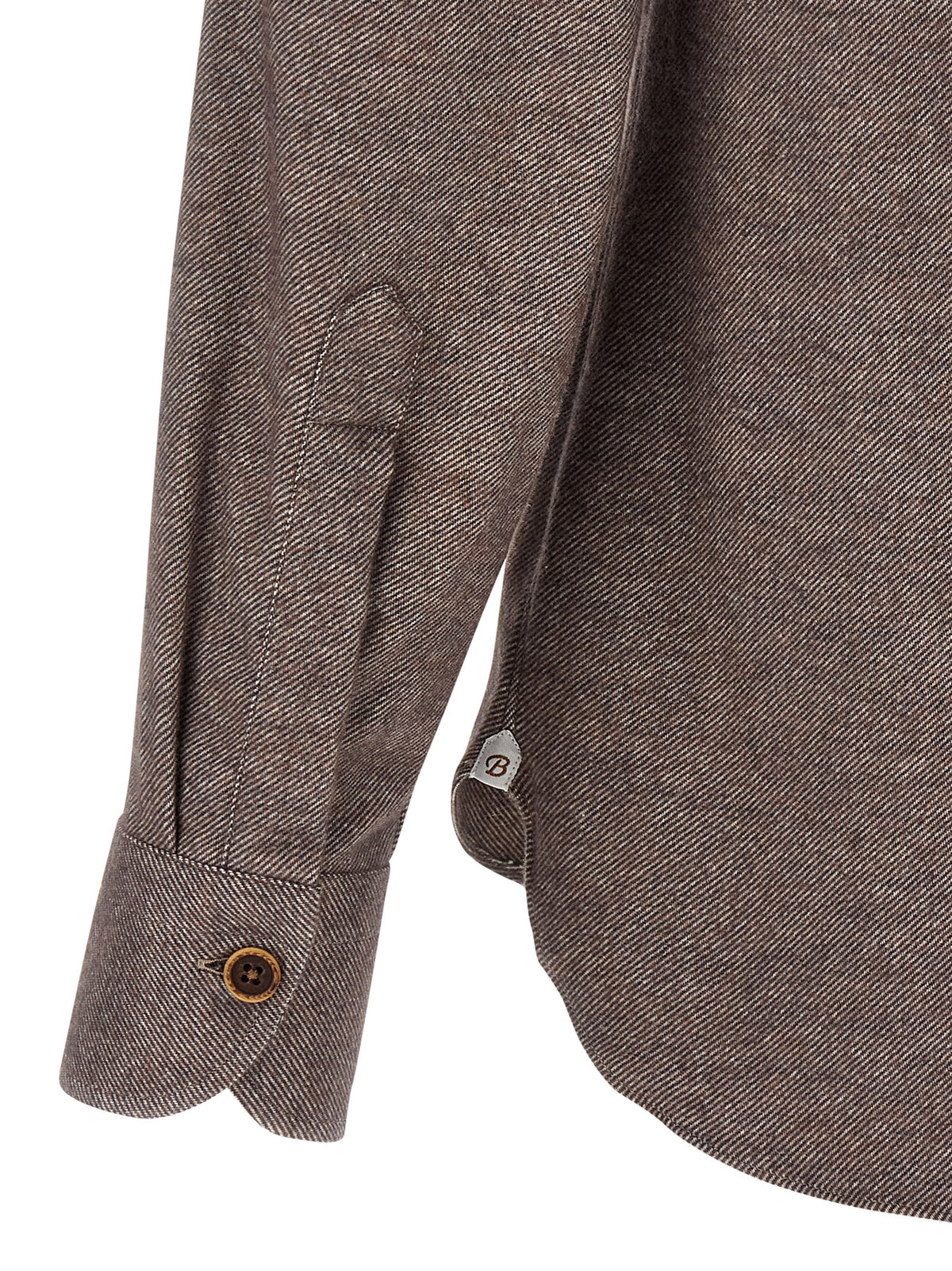 BORRIELLO Braune Baumwollbluse