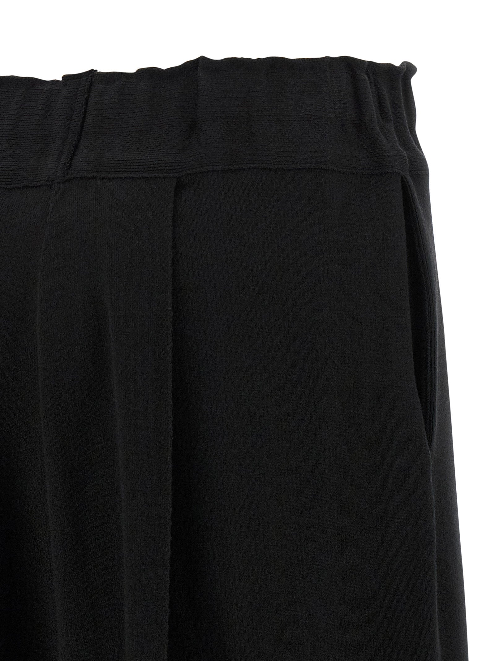Issey Miyake Schwarze Baumwoll-Freizeithose