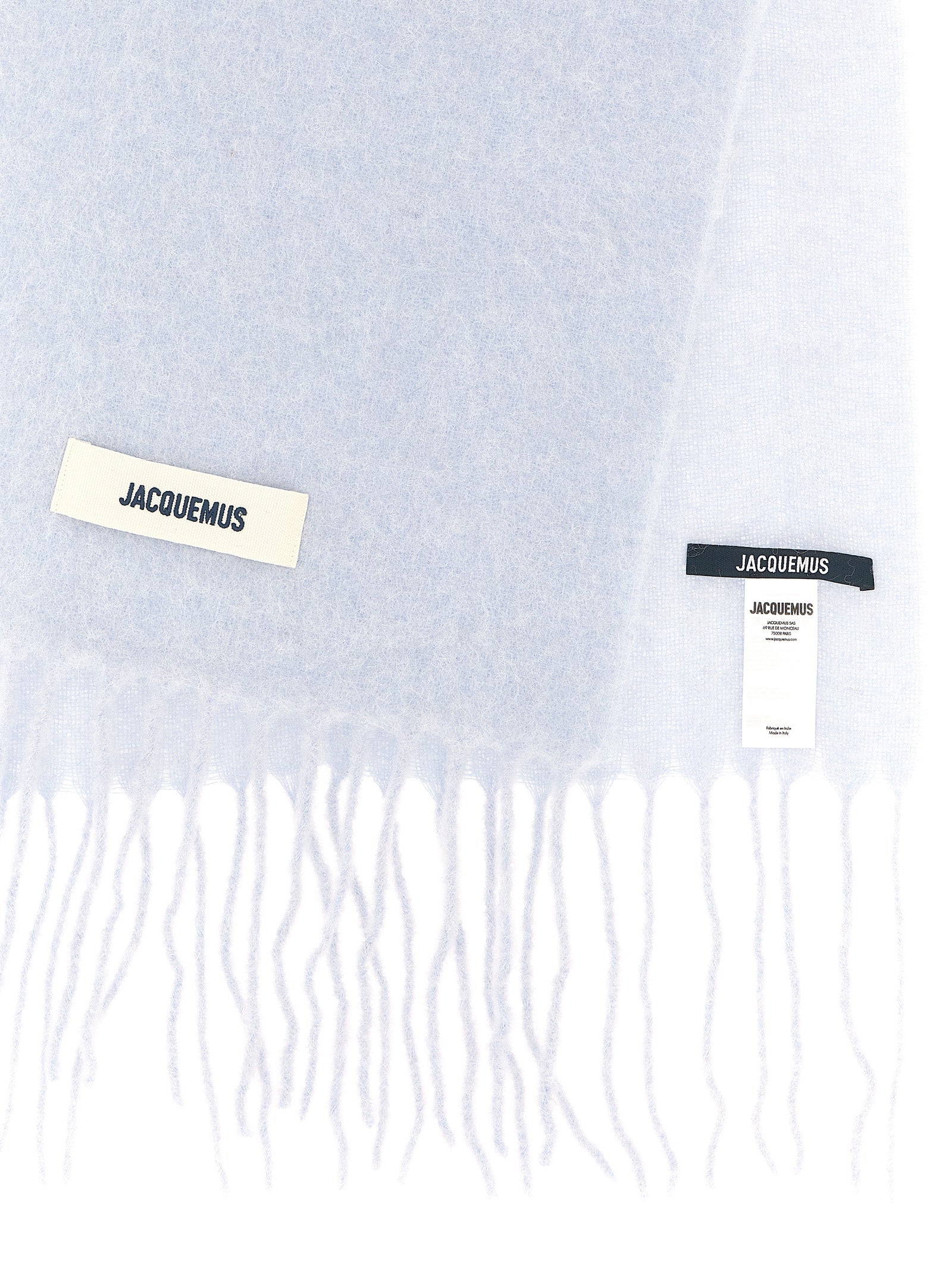 Jacquemus Blauer Schal aus Alpakawolle