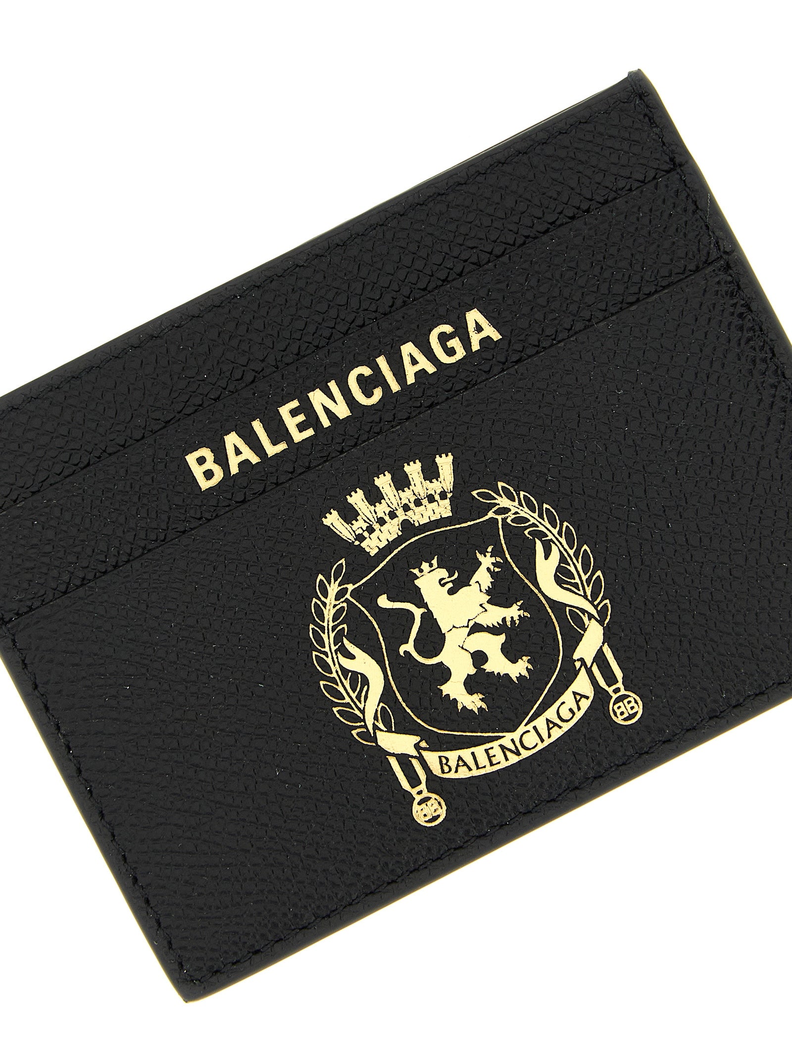 Balenciaga Schwarzes Kalbsleder Portemonnaie