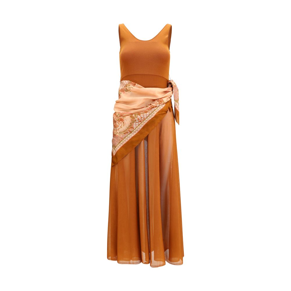 Zimmermann Braunes Viskose-Freizeitkleid