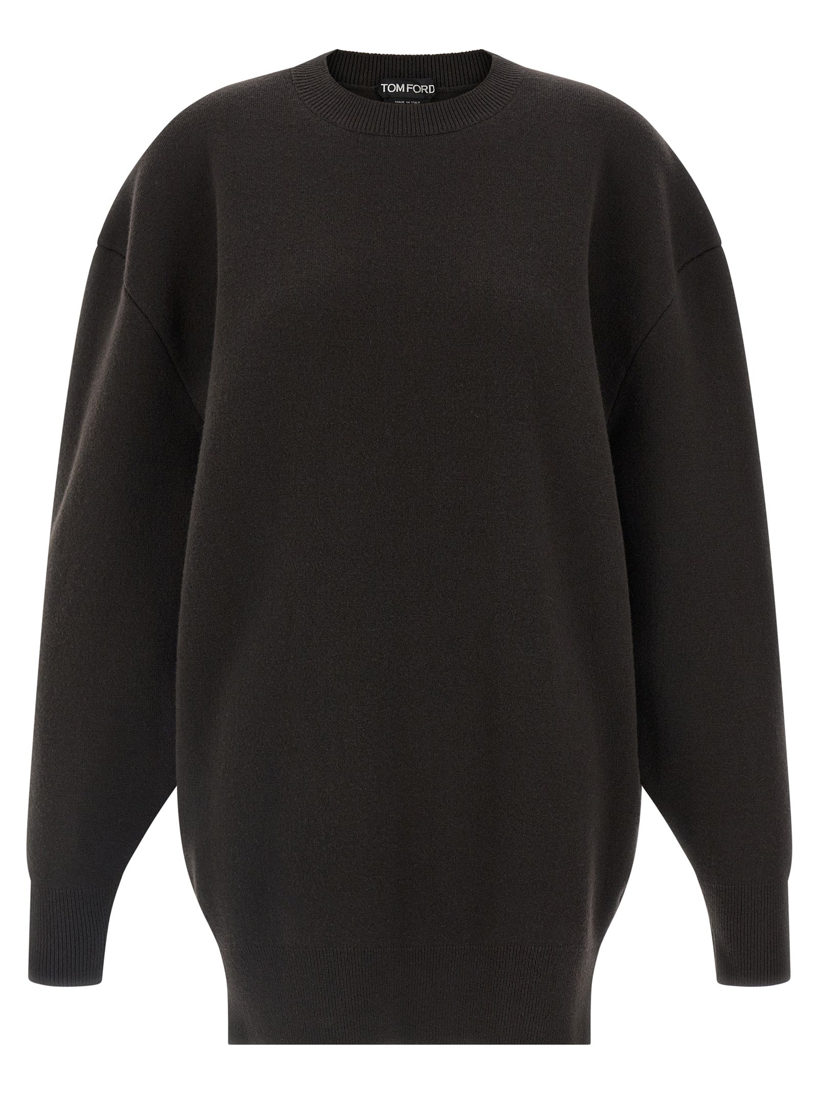 Tom Ford Kurzes Kleid aus brauner Schurwolle
