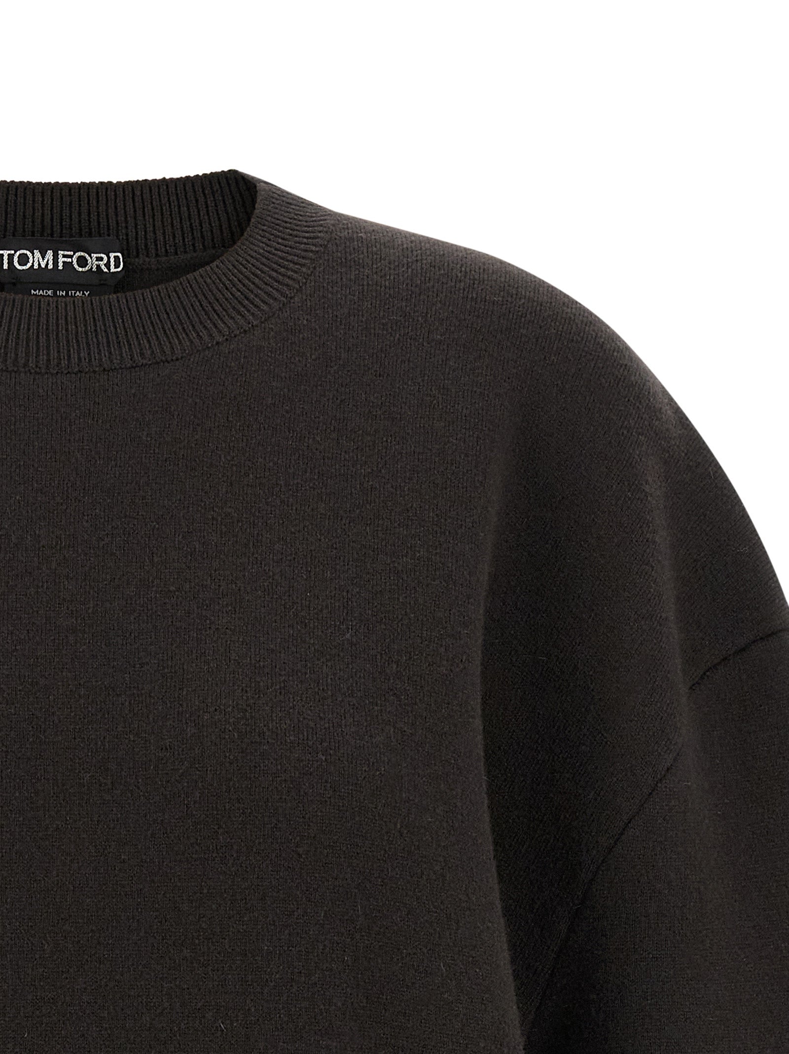 Tom Ford Kurzes Kleid aus brauner Schurwolle