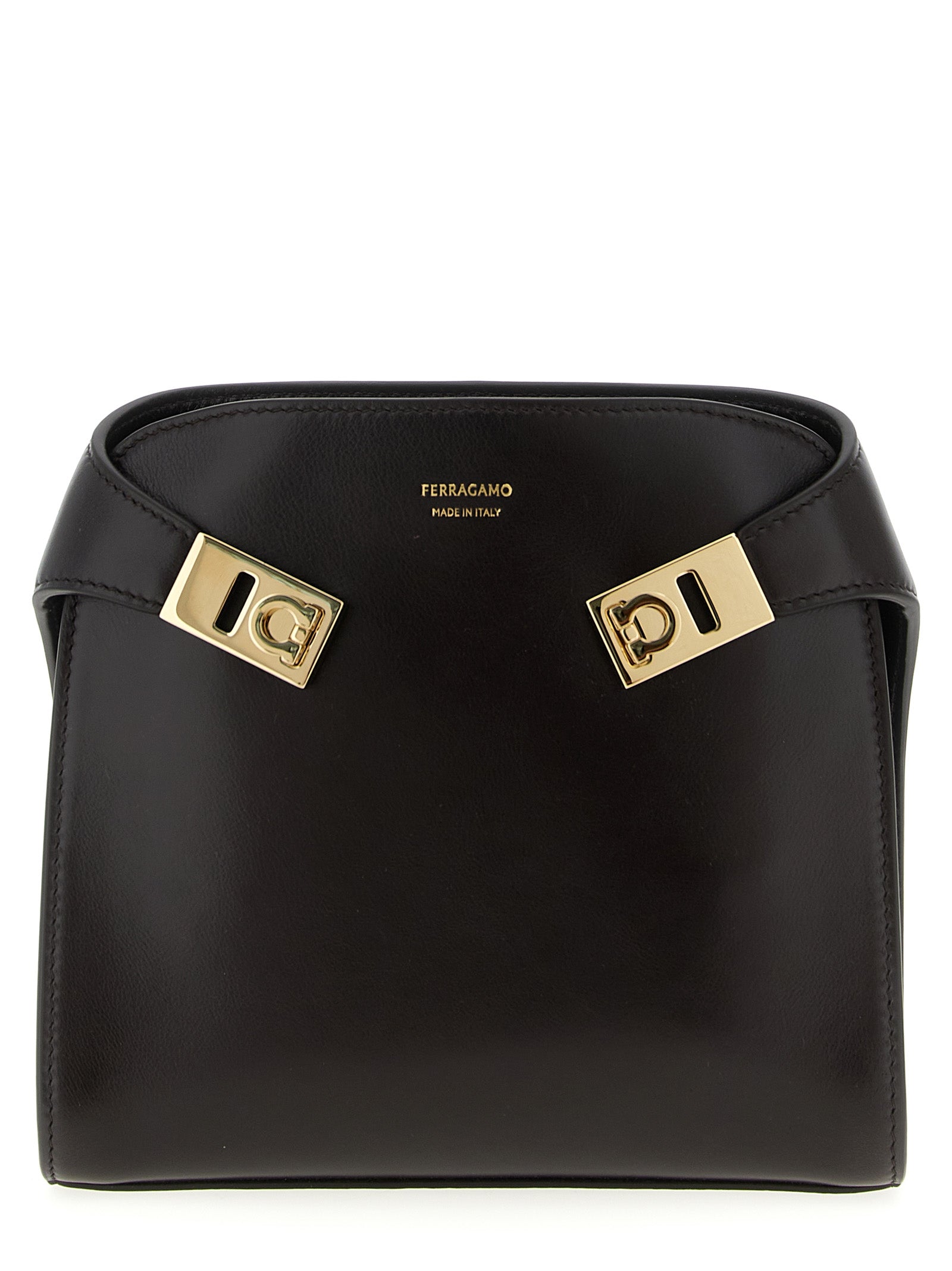 Ferragamo Umhängetasche aus braunem Kalbsleder