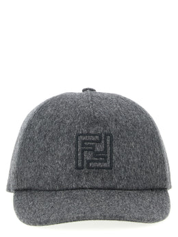 Fendi Graue Wollmütze (Baseball Cap)