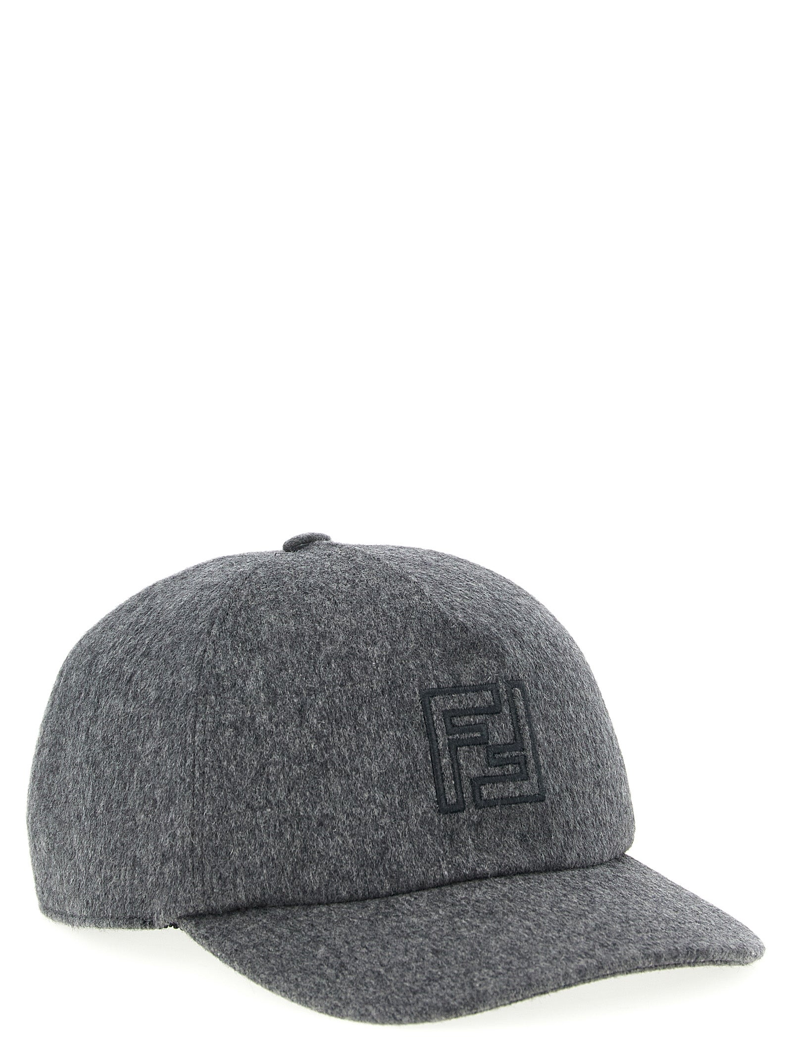 Fendi Graue Wollmütze (Baseball Cap)