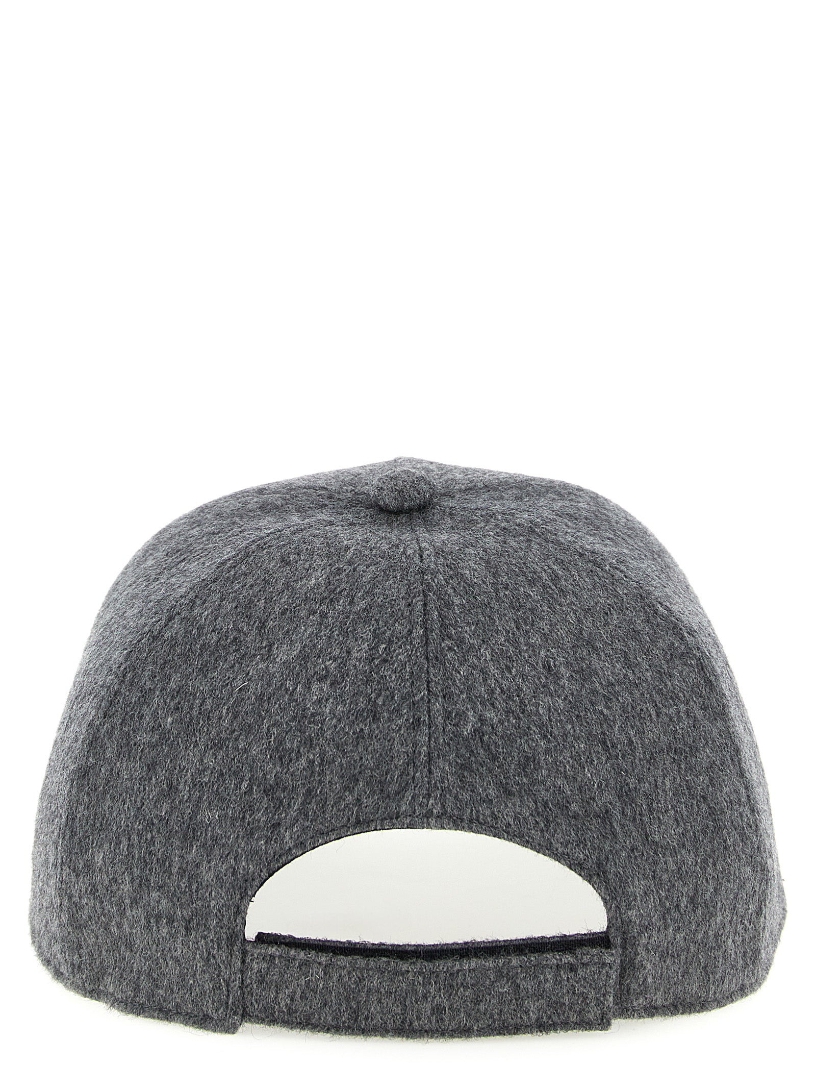 Fendi Graue Wollmütze (Baseball Cap)