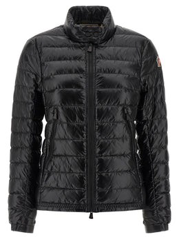 Moncler Grenoble Schwarze Polyamid-Jacke in voller Länge