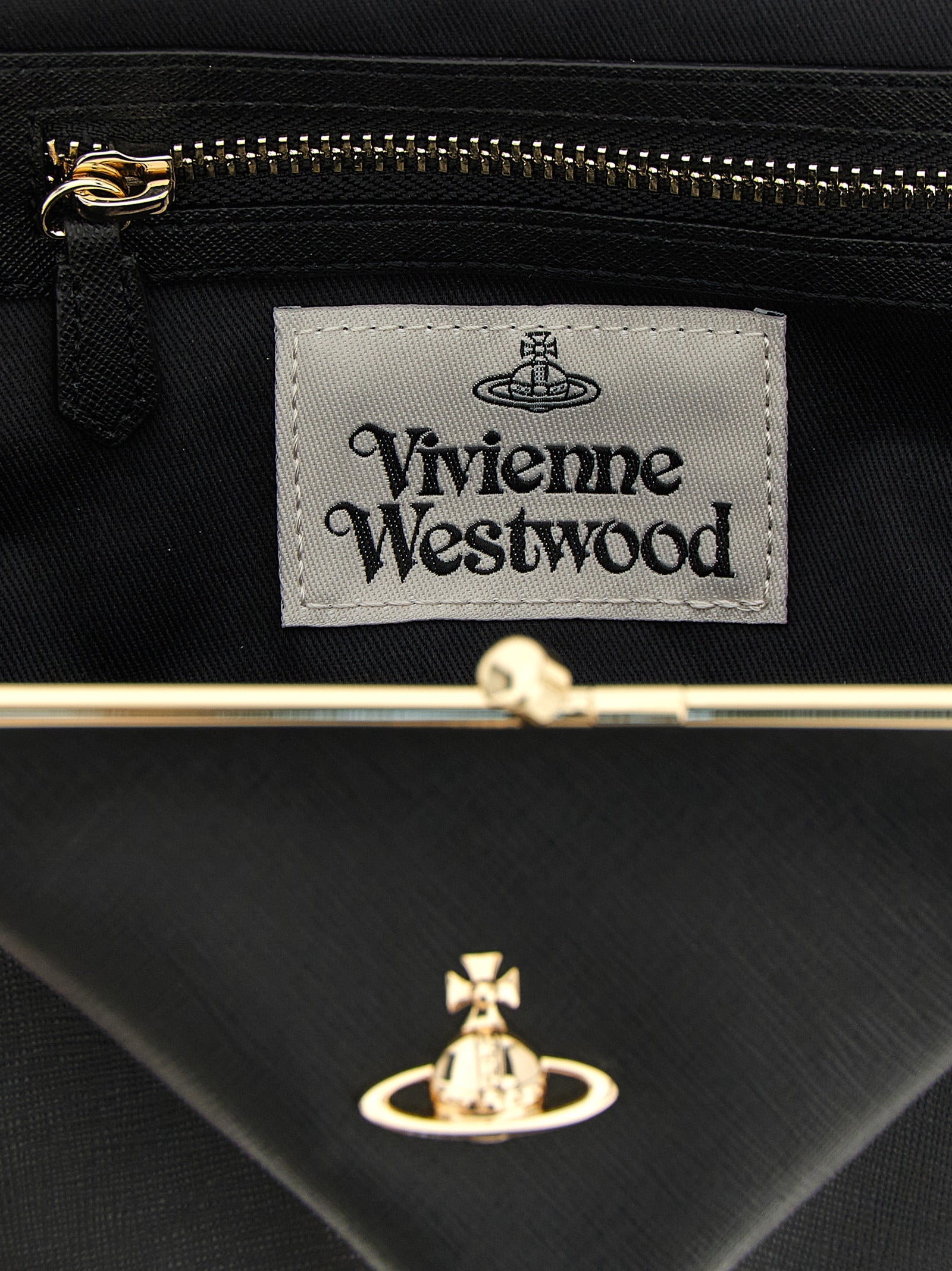 Vivienne Westwood Schwarze Kalbsleder-Handtasche