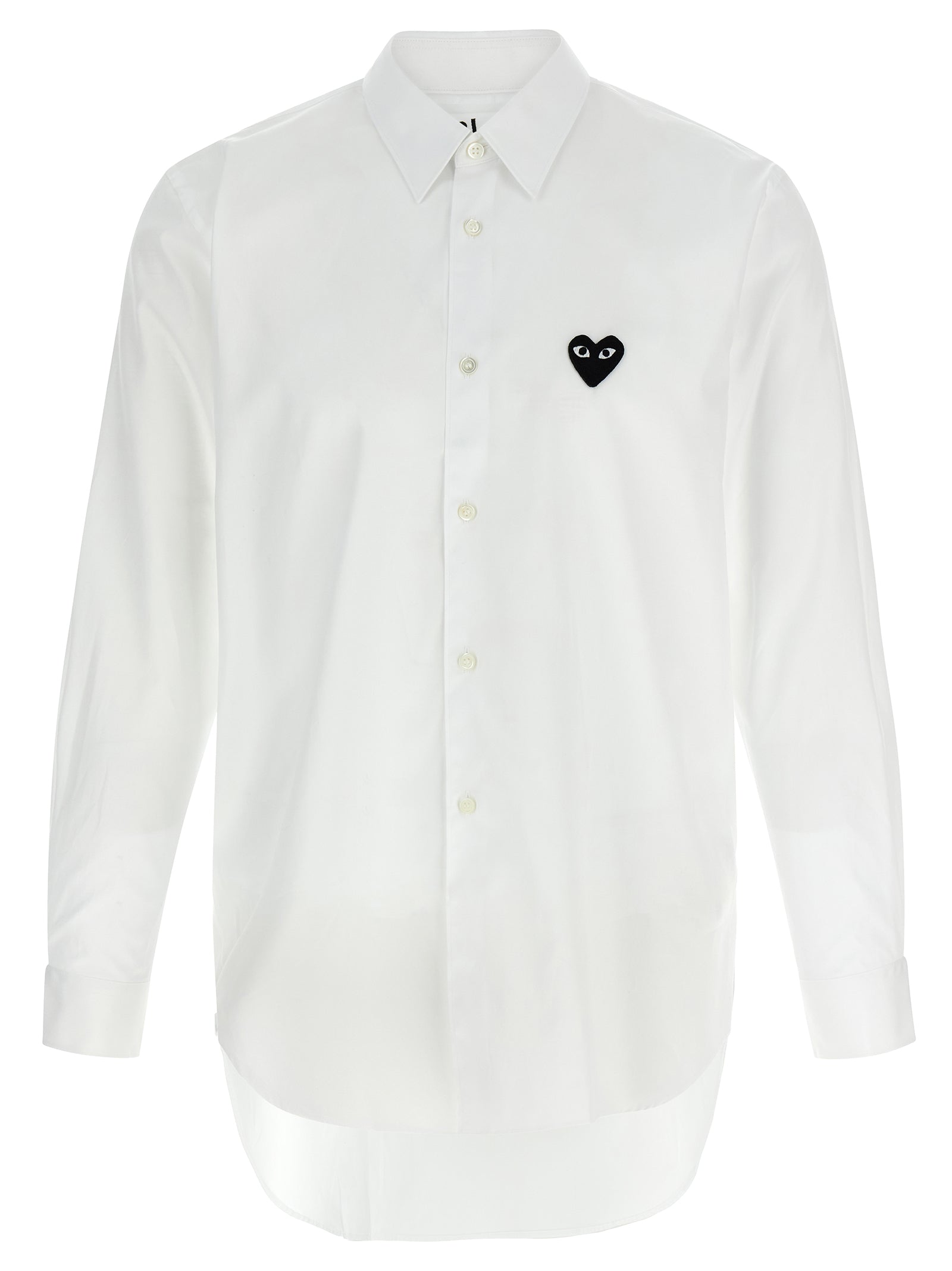 Comme Des Garçons Play Weiße Baumwollbluse
