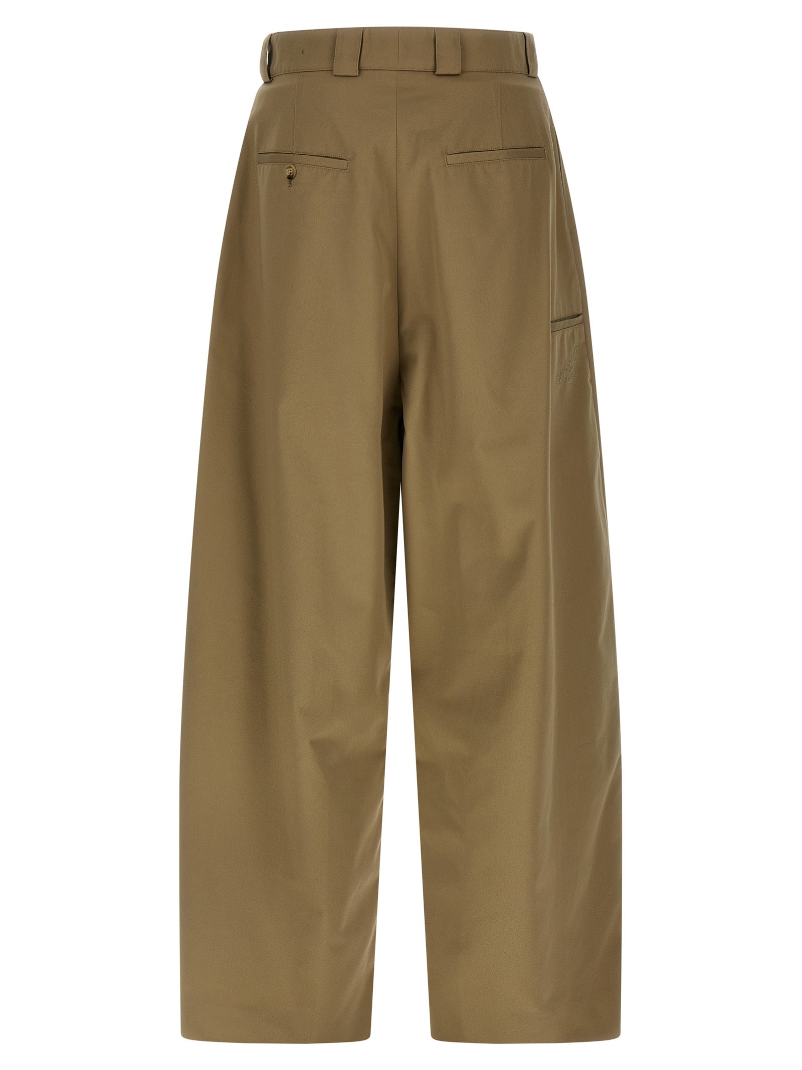 WILLY CHAVARRIA Beige Polyester Chino Hose