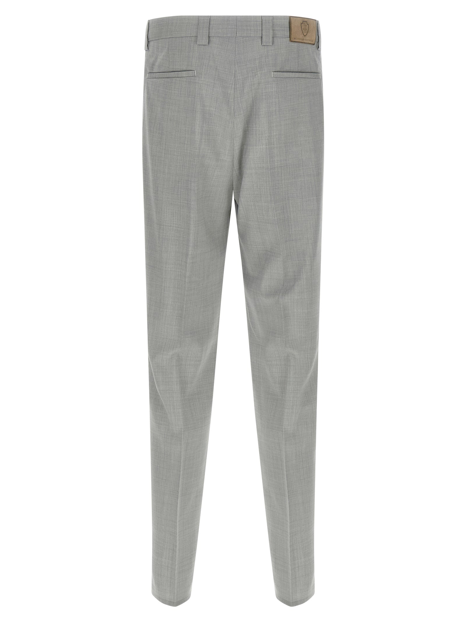 Brunello Cucinelli Graue Hose aus reiner Schurwolle