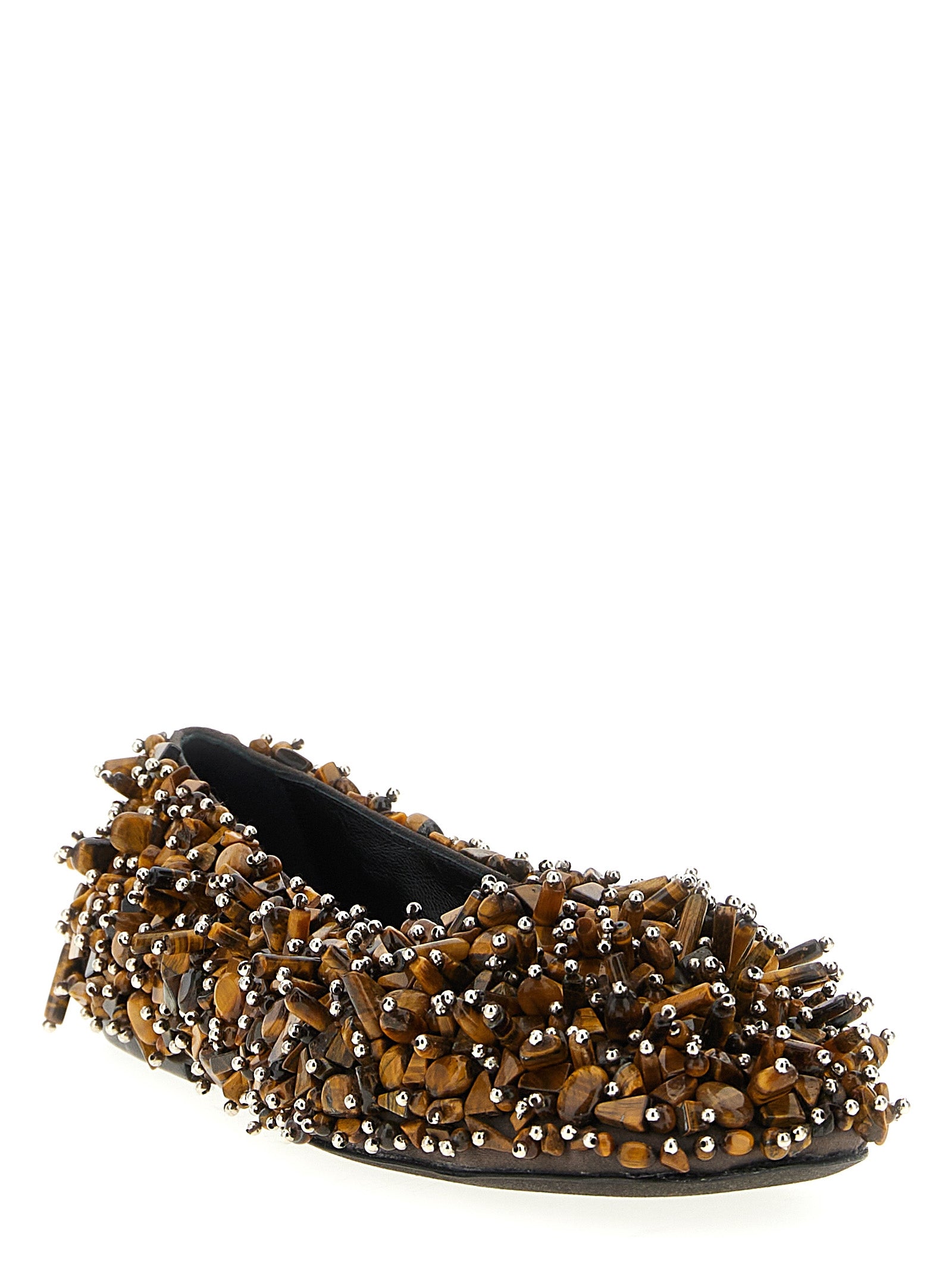 Dries Van Noten Ballerinas aus brauner Viskose