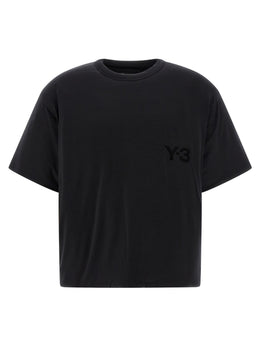 Y-3 Schwarzes Lyocell T-Shirt