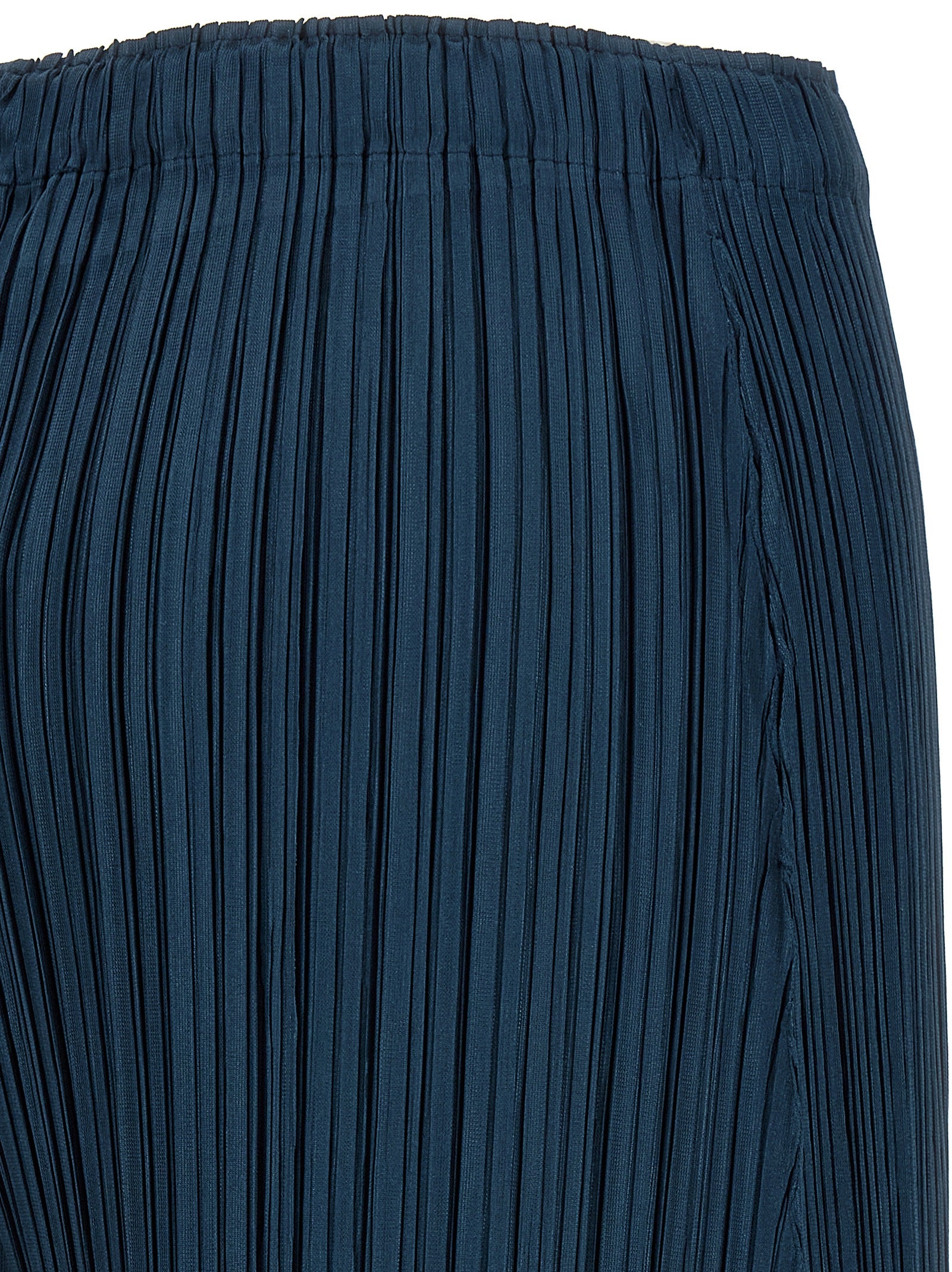 PLEATS PLEASE ISSEY MIYAKE Blaue Freizeithose aus Polyester