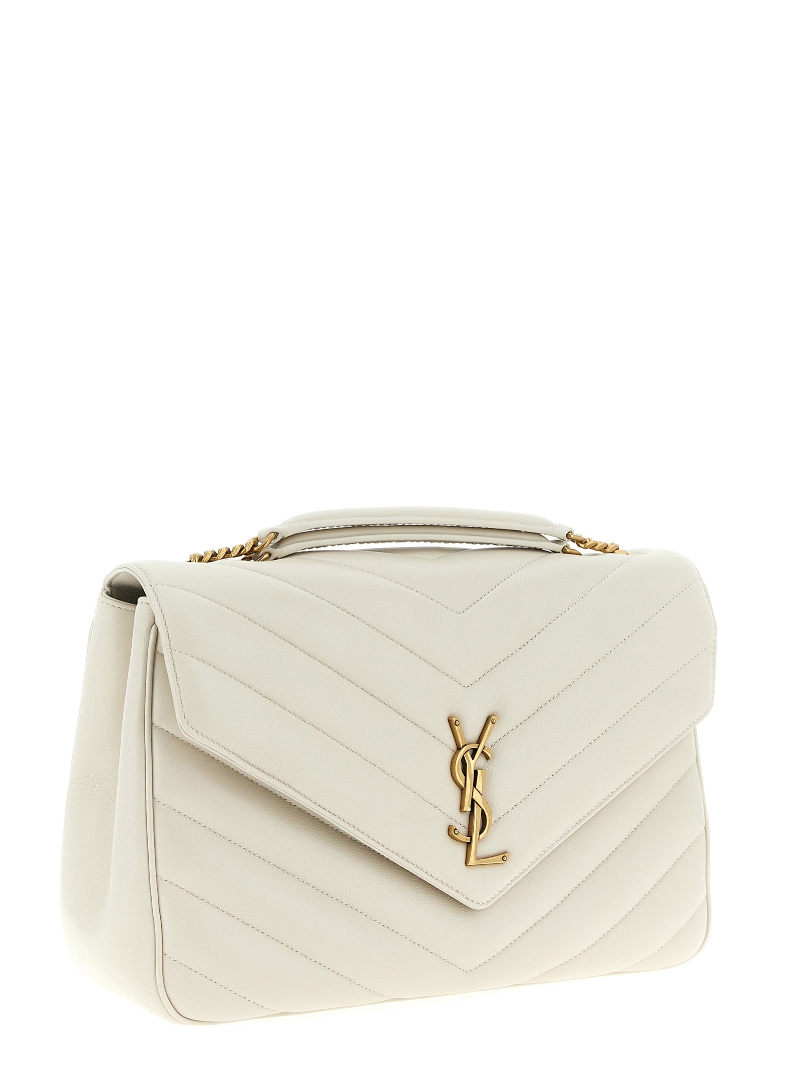 Saint Laurent Beige Lammleder-Schultertasche