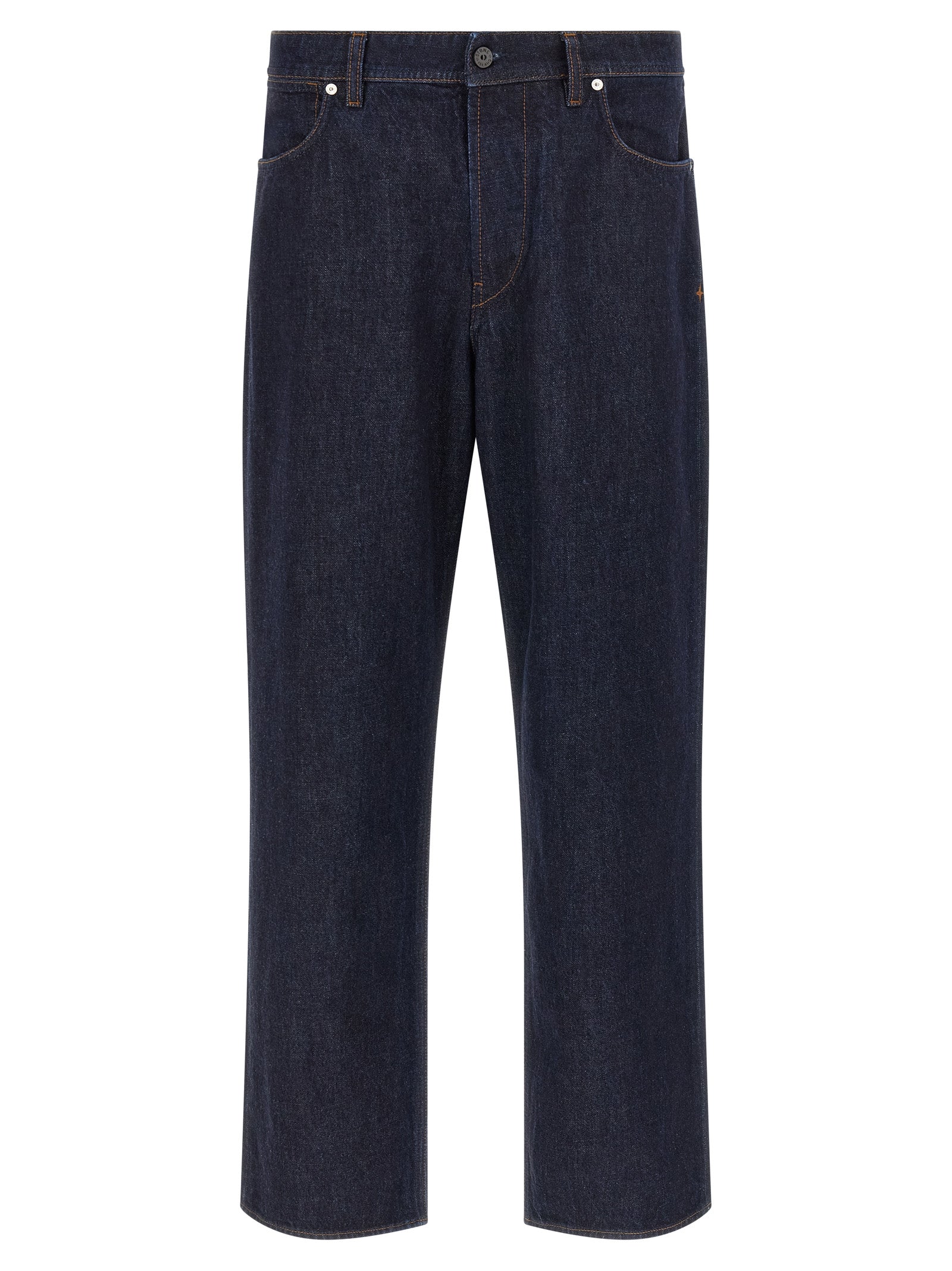 Stone Island Blaue Jeans aus Baumwolle im geraden Schnitt