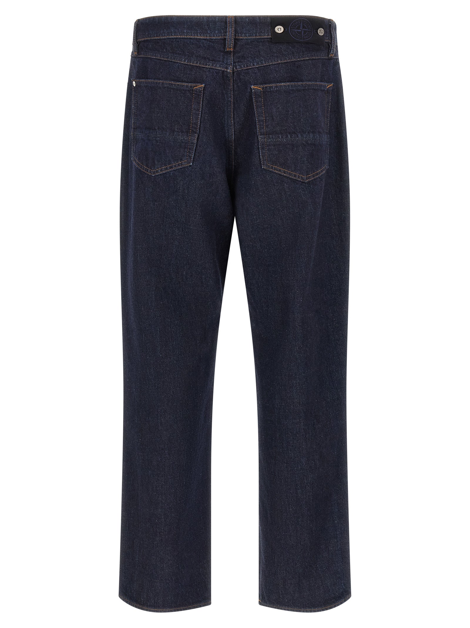 Stone Island Blaue Jeans aus Baumwolle im geraden Schnitt
