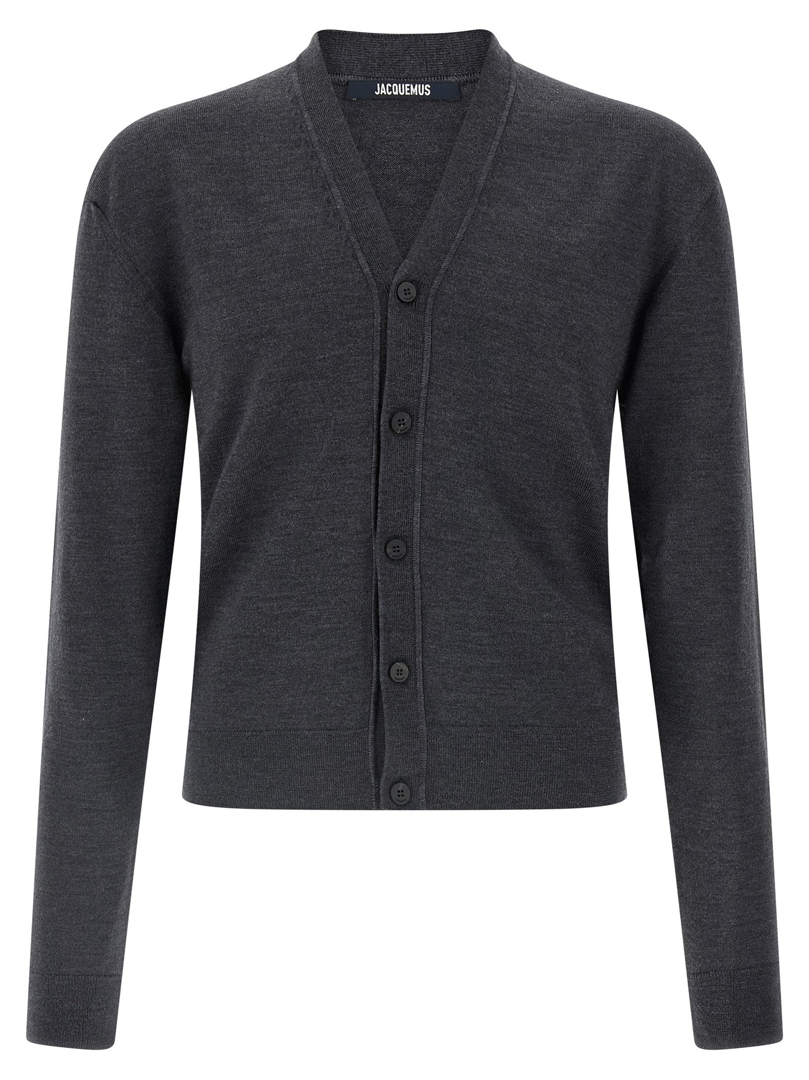 Jacquemus Grauer Cardigan aus Merinowolle