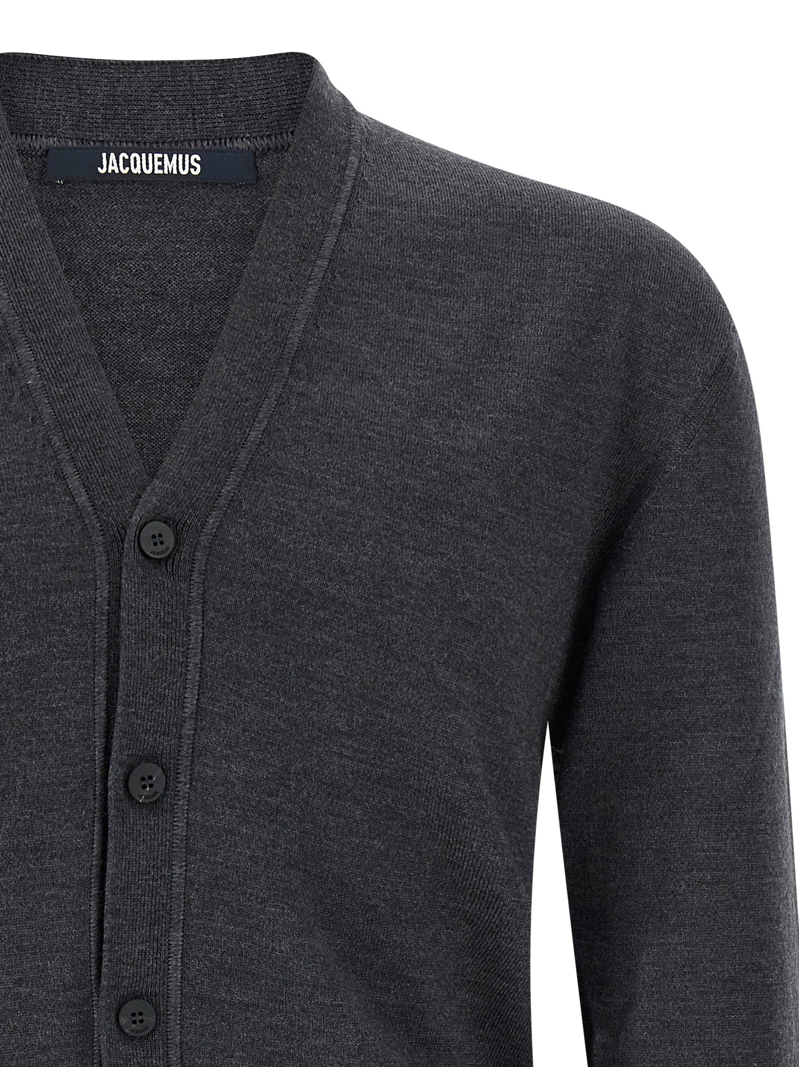 Jacquemus Grauer Cardigan aus Merinowolle