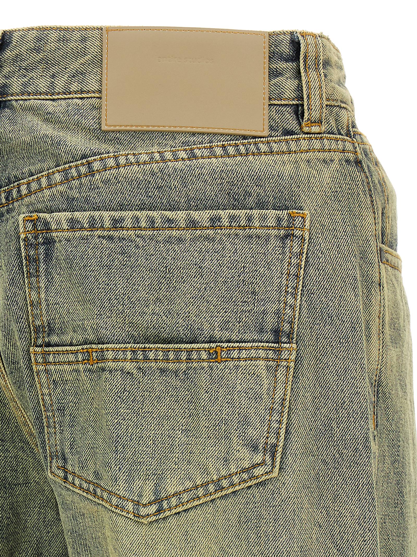 Entire Studios Zweifarbige Baumwoll-Jeans im geraden Schnitt