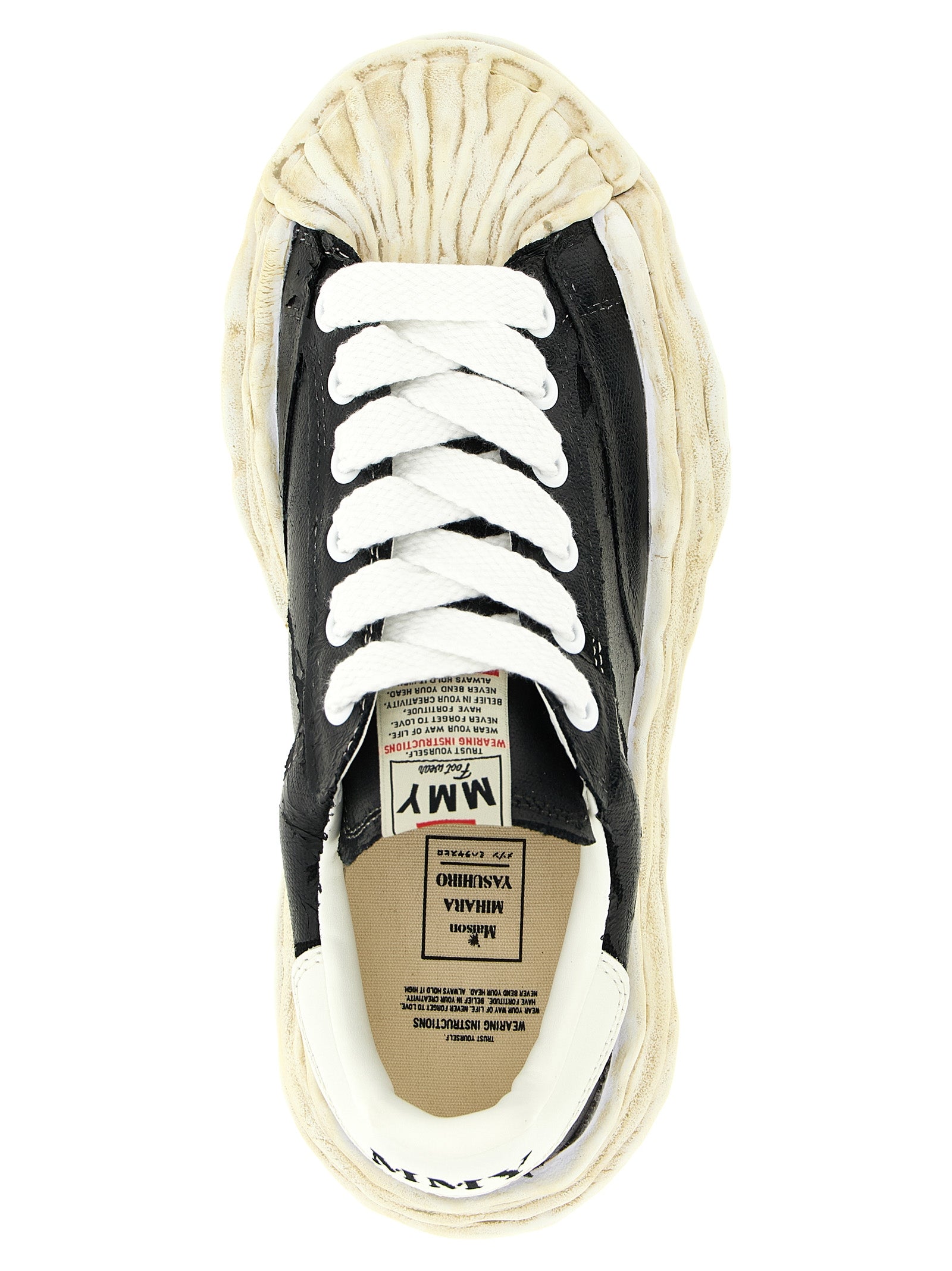 Maison Mihara Yasuhiro Schwarz Baumwolle Turnschuhe
